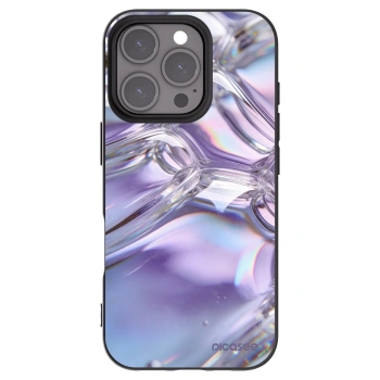 Picasee fekete szilikon tok az alábbi mobiltelefonokra Apple iPhone 16 Pro - Iridescent bubbles