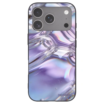 Picasee fekete szilikon tok az alábbi mobiltelefonokra Apple iPhone 18 Pro - Iridescent bubbles