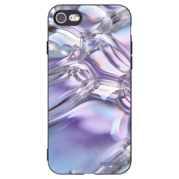 Picasee fekete szilikon tok az alábbi mobiltelefonokra Apple iPhone SE 2020 - Iridescent bubbles