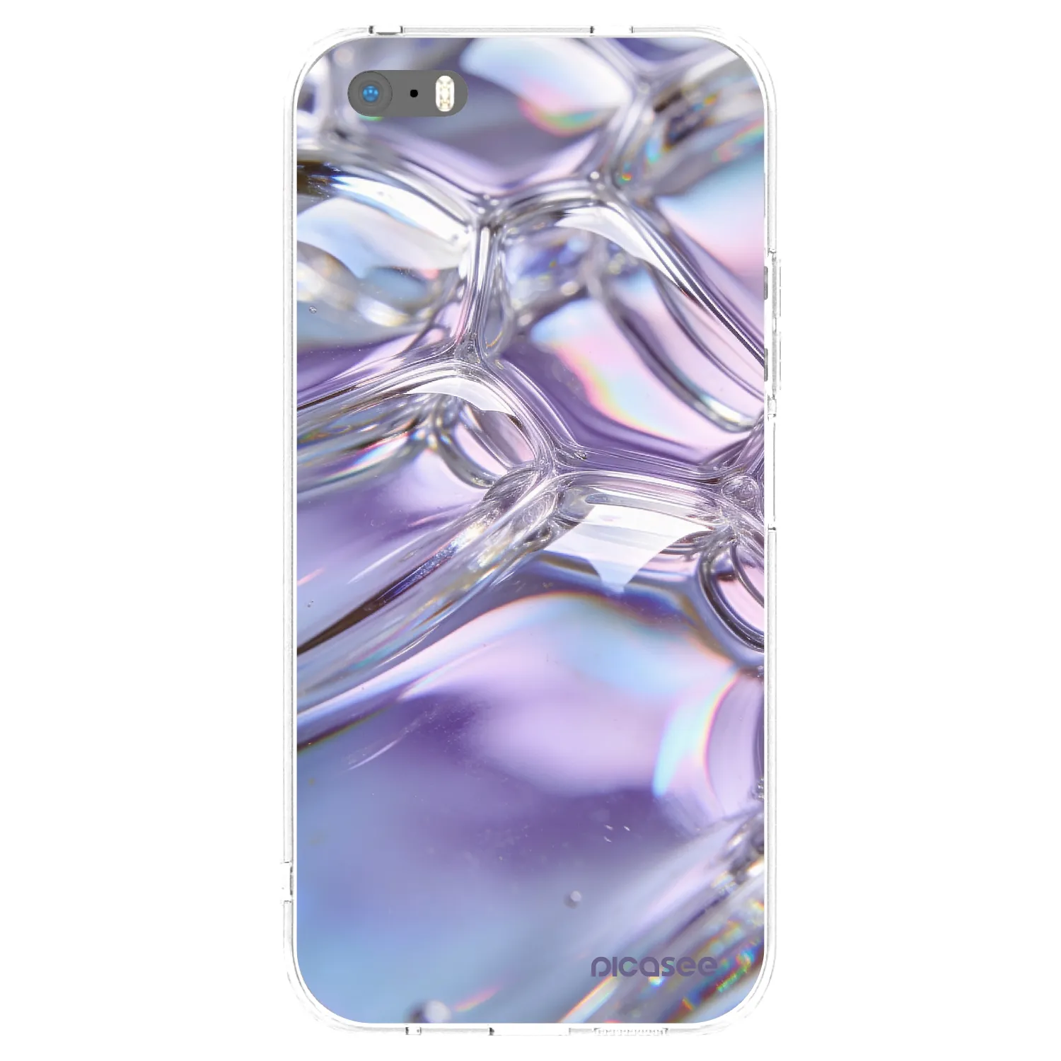 Picasee átlátszó szilikon tok az alábbi mobiltelefonokra Apple iPhone 5/5S/SE - Iridescent bubbles