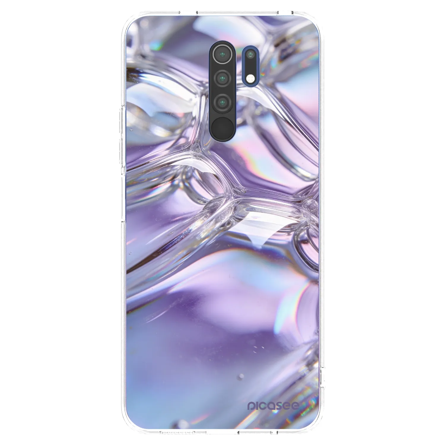 Picasee átlátszó szilikon tok az alábbi mobiltelefonokra Xiaomi Redmi 9 - Iridescent bubbles