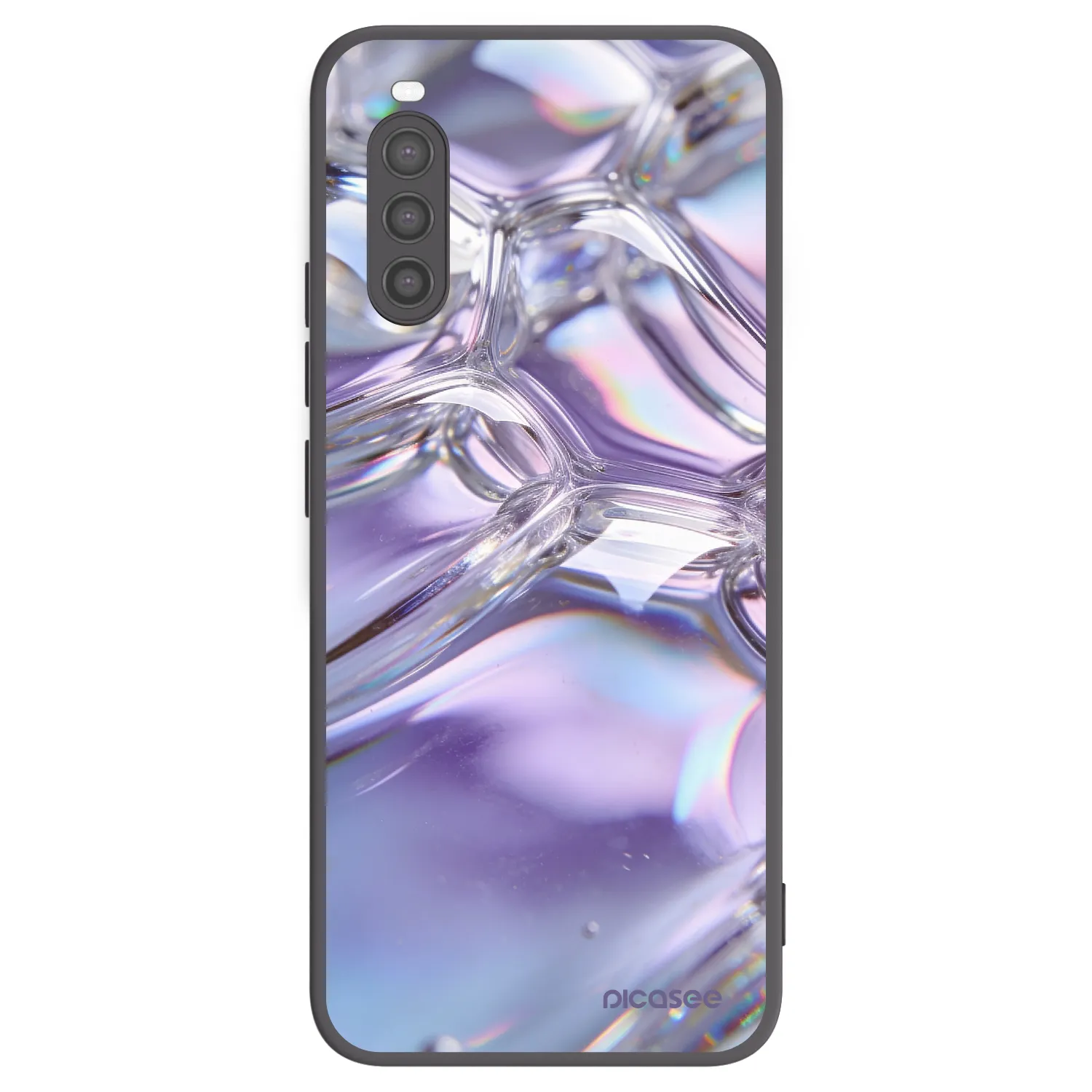Picasee fekete szilikon tok az alábbi mobiltelefonokra Sony Xperia 10 II - Iridescent bubbles