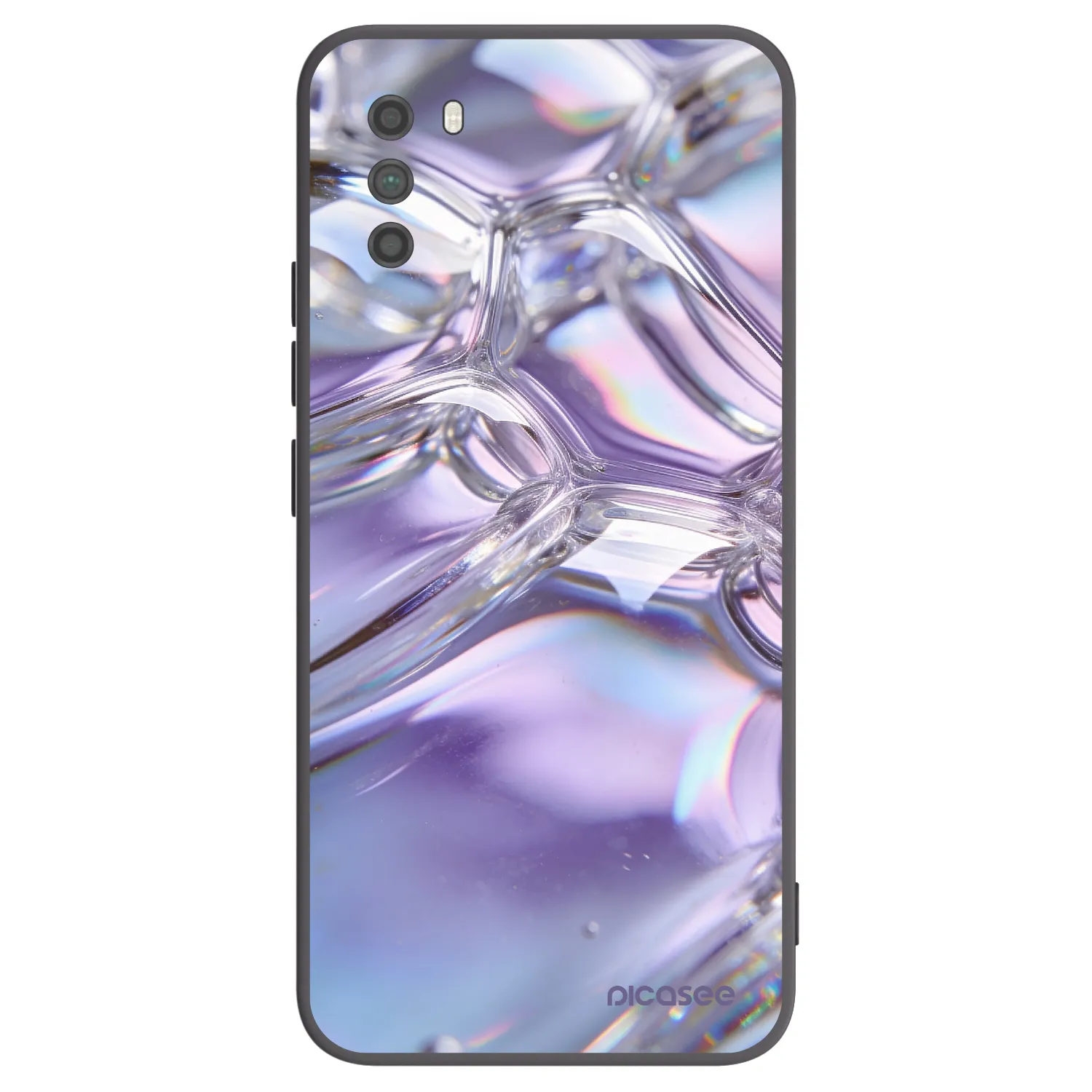 Picasee fekete szilikon tok az alábbi mobiltelefonokra Xiaomi Poco M3 - Iridescent bubbles