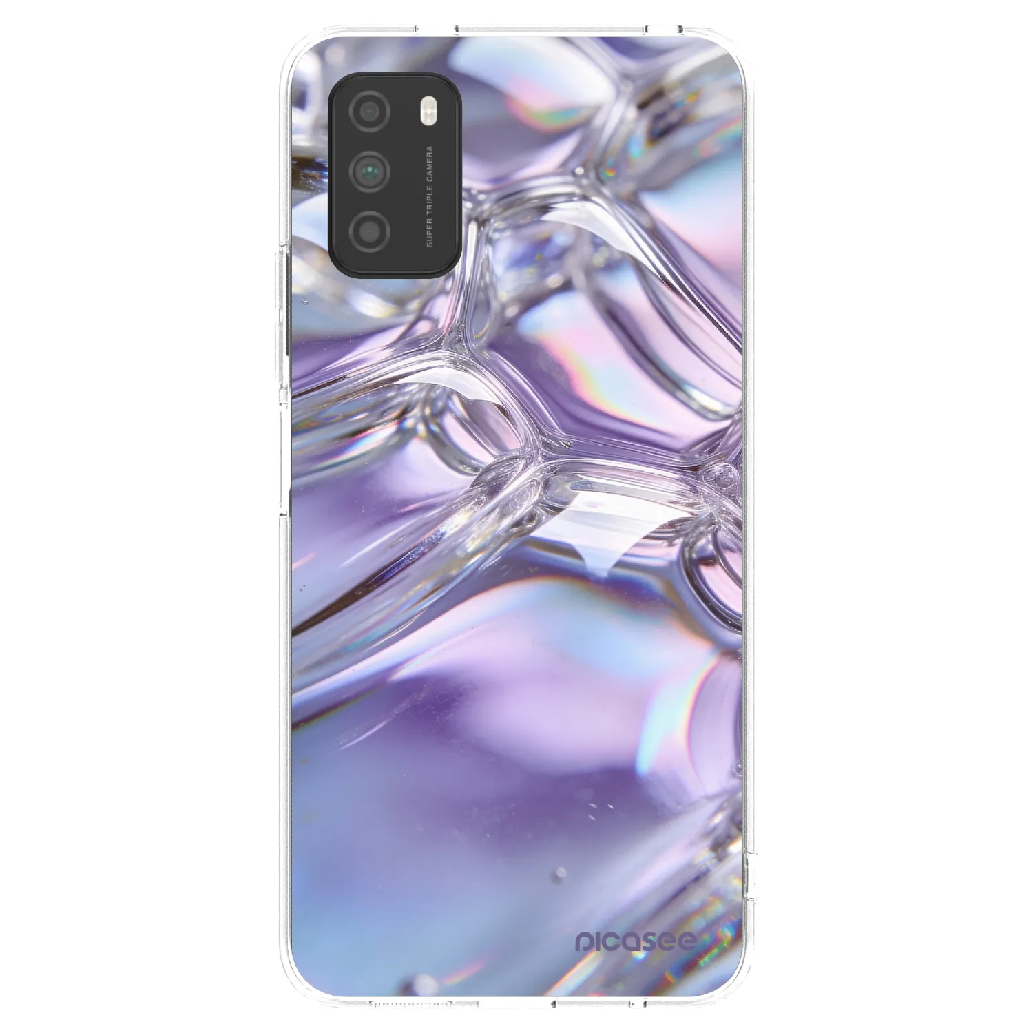Picasee átlátszó szilikon tok az alábbi mobiltelefonokra Xiaomi Poco M3 - Iridescent bubbles
