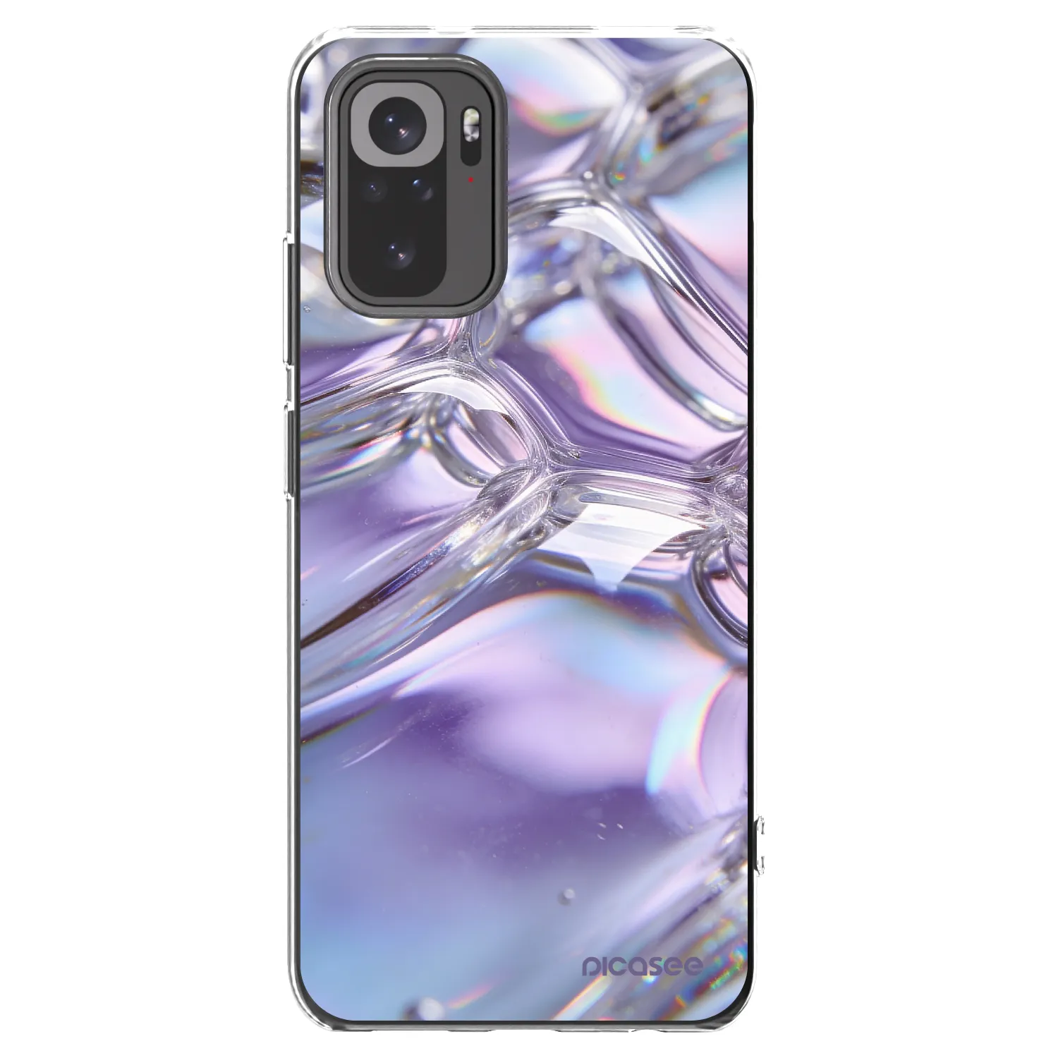 Picasee átlátszó szilikon tok az alábbi mobiltelefonokra Xiaomi Redmi Note 10 - Iridescent bubbles