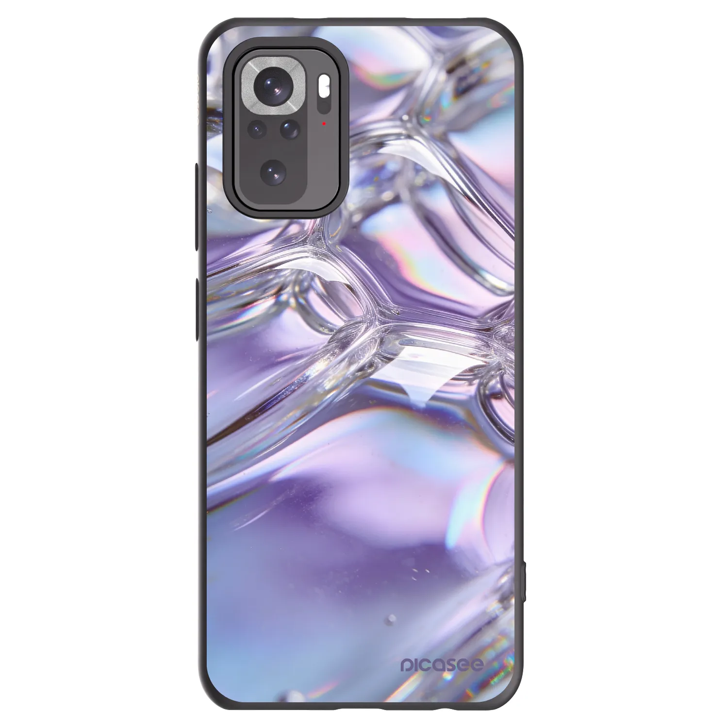 Picasee fekete szilikon tok az alábbi mobiltelefonokra Xiaomi Redmi Note 10 - Iridescent bubbles