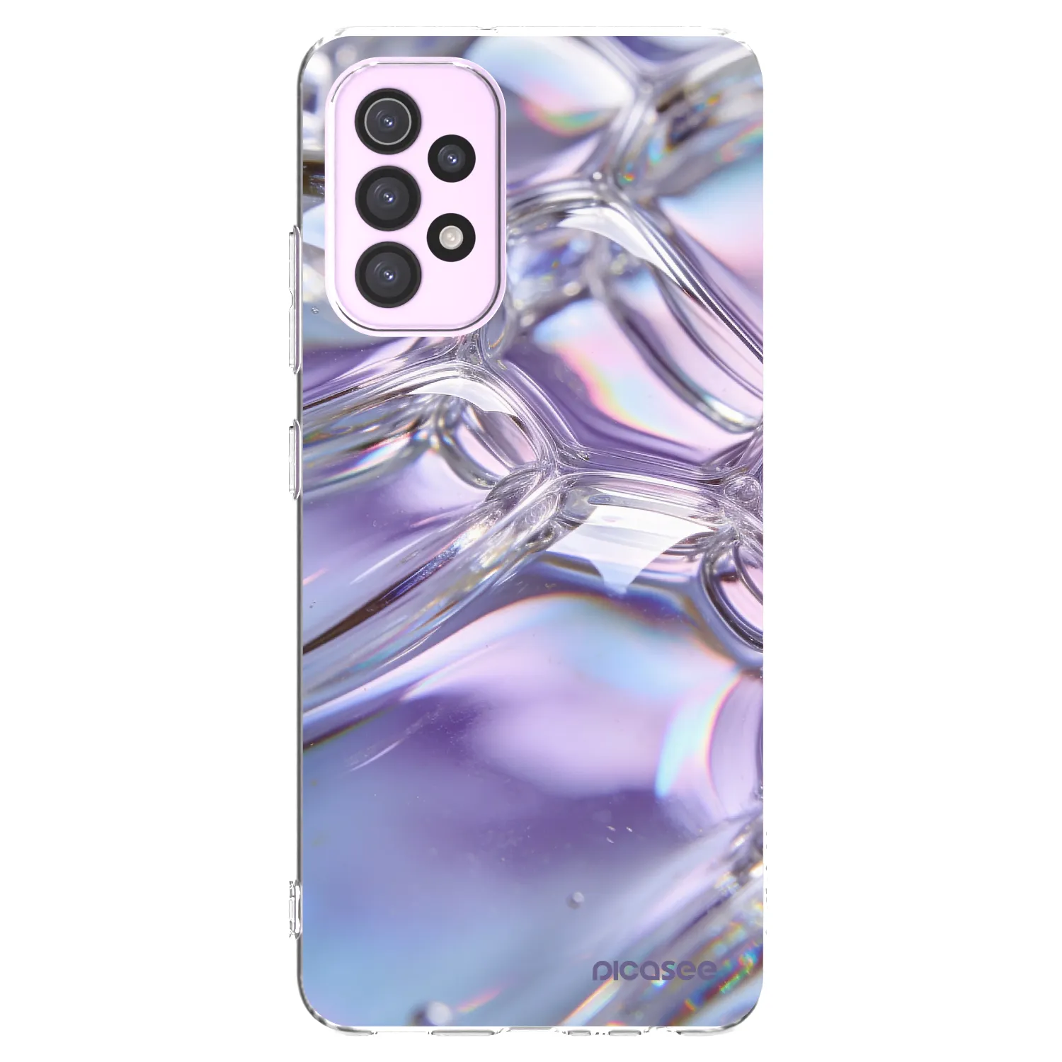 Picasee átlátszó szilikon tok az alábbi mobiltelefonokra Samsung Galaxy A32 5G A326B - Iridescent bubbles