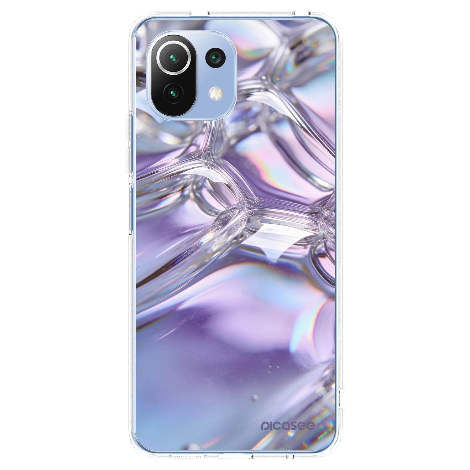 Picasee átlátszó szilikon tok az alábbi mobiltelefonokra Xiaomi Mi 11 Lite - Iridescent bubbles