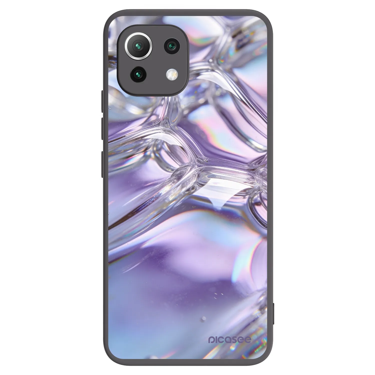 Picasee fekete szilikon tok az alábbi mobiltelefonokra Xiaomi Mi 11 Lite - Iridescent bubbles