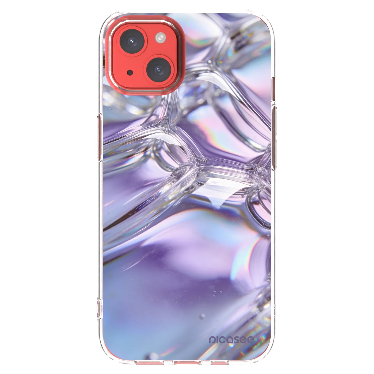 Picasee átlátszó szilikon tok az alábbi mobiltelefonokra Apple iPhone 13 - Iridescent bubbles