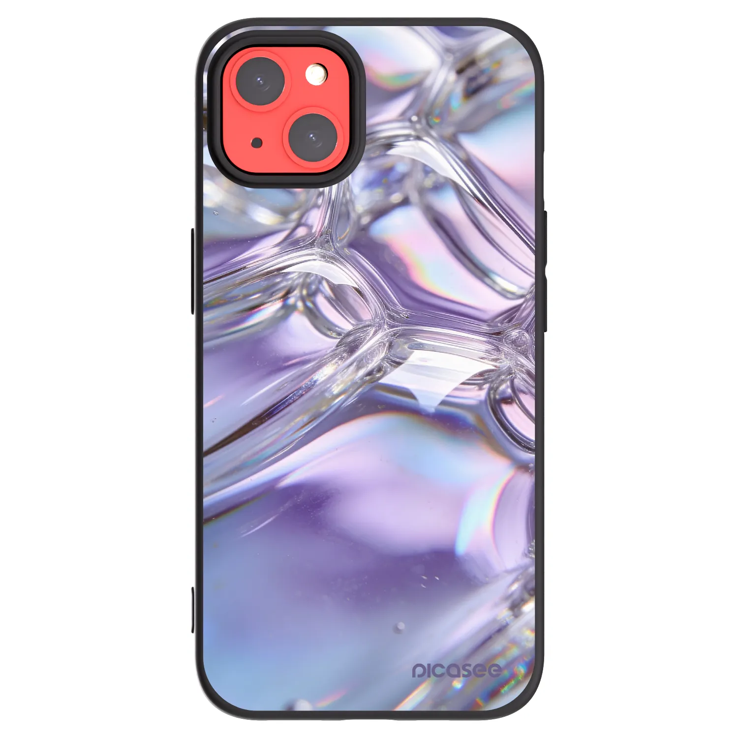 Picasee fekete szilikon tok az alábbi mobiltelefonokra Apple iPhone 13 - Iridescent bubbles