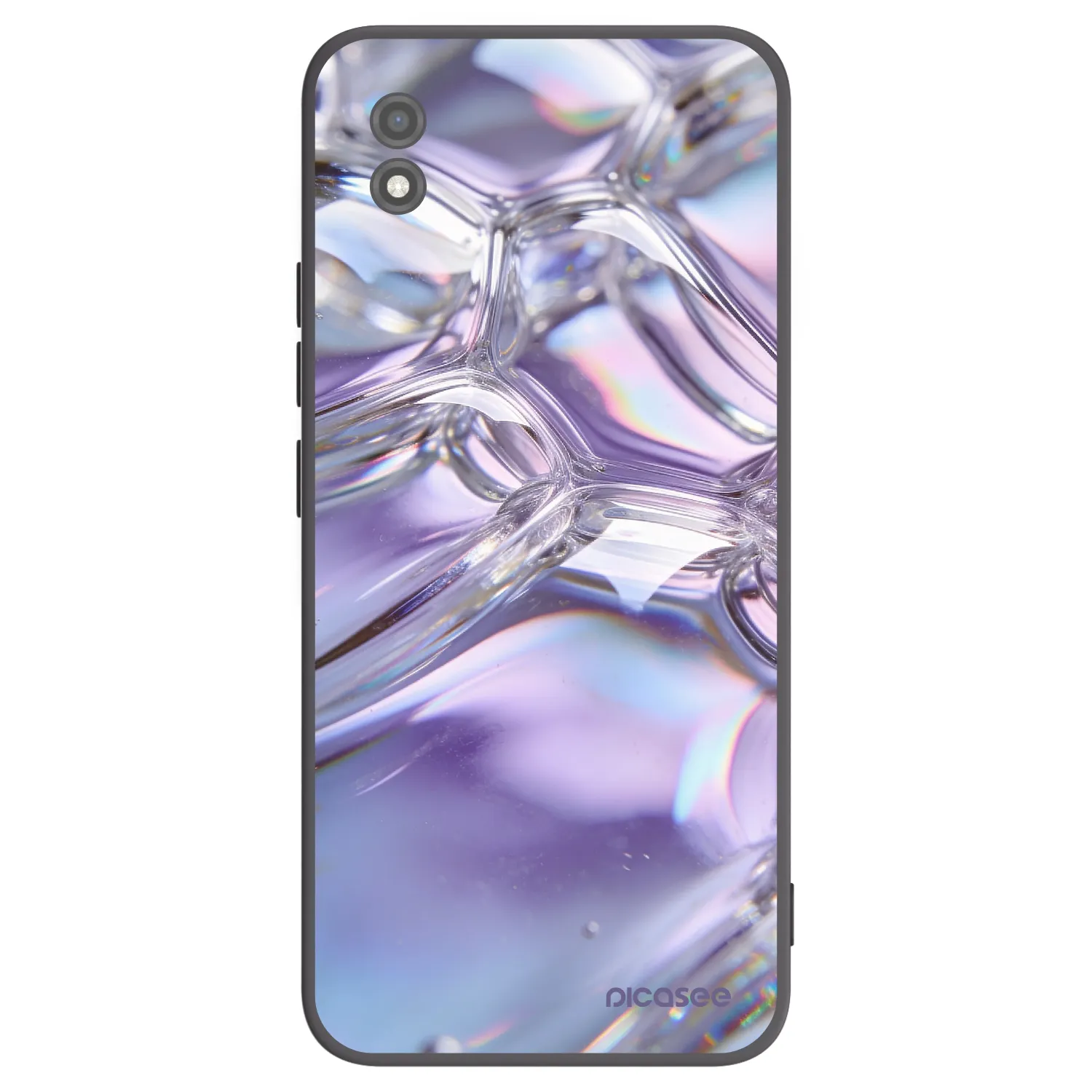 Picasee fekete szilikon tok az alábbi mobiltelefonokra Realme C11 (2021) - Iridescent bubbles