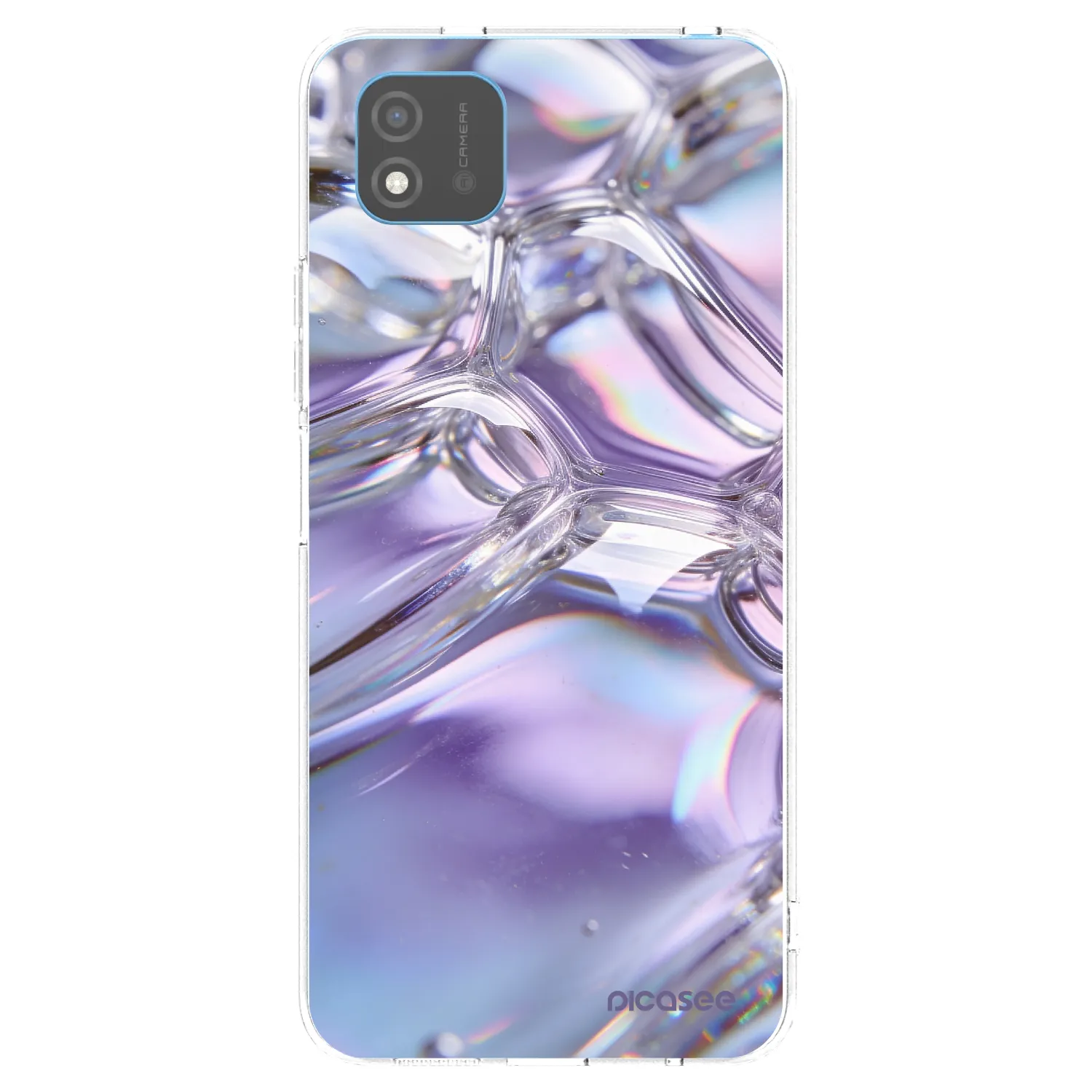Picasee átlátszó szilikon tok az alábbi mobiltelefonokra Realme C11 (2021) - Iridescent bubbles