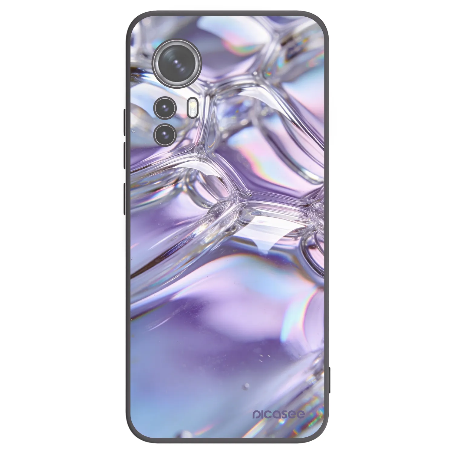 Picasee fekete szilikon tok az alábbi mobiltelefonokra Xiaomi 12 - Iridescent bubbles