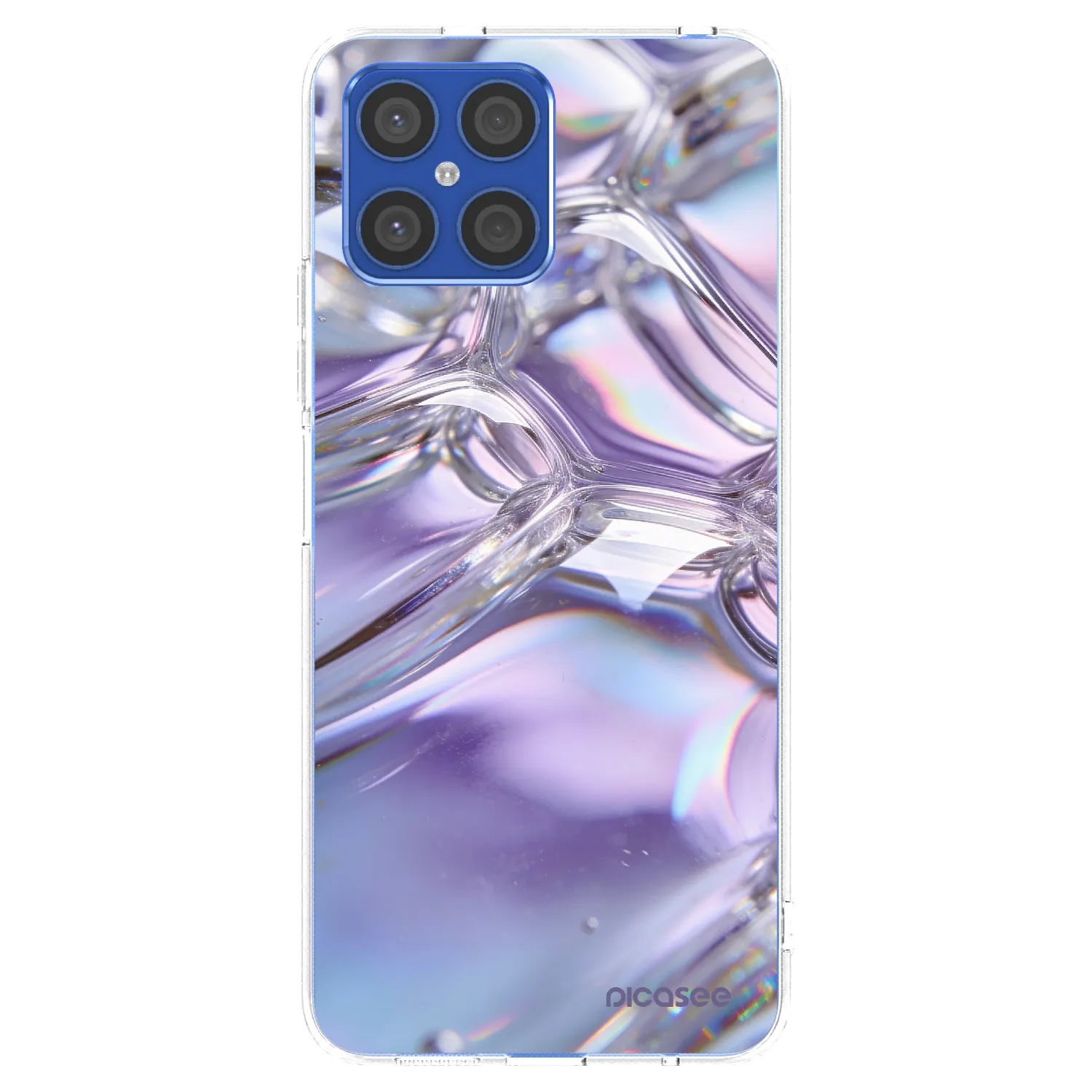 Picasee átlátszó szilikon tok az alábbi mobiltelefonokra Honor X8 4G - Iridescent bubbles