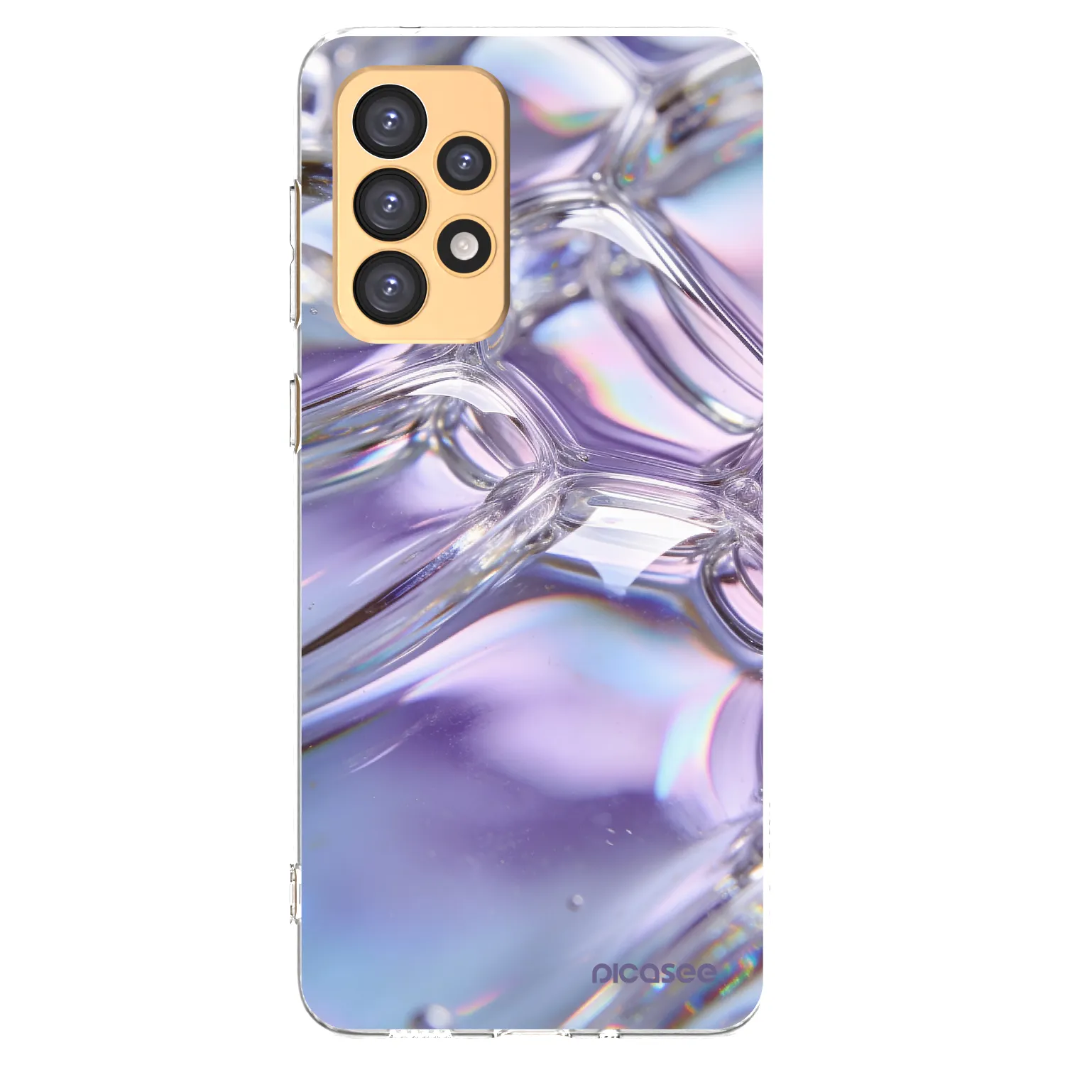 Picasee átlátszó szilikon tok az alábbi mobiltelefonokra Samsung Galaxy A33 5G A336 - Iridescent bubbles