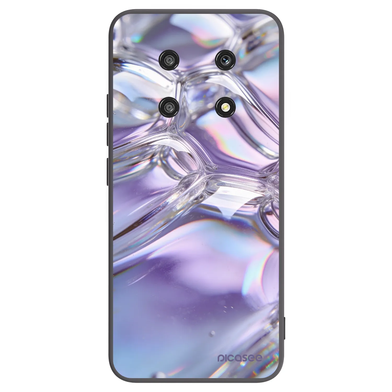 Picasee fekete szilikon tok az alábbi mobiltelefonokra Honor Magic4 Lite 5G - Iridescent bubbles