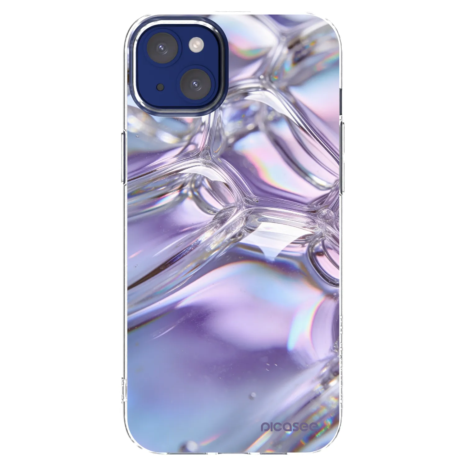 Picasee átlátszó szilikon tok az alábbi mobiltelefonokra Apple iPhone 14 Plus - Iridescent bubbles