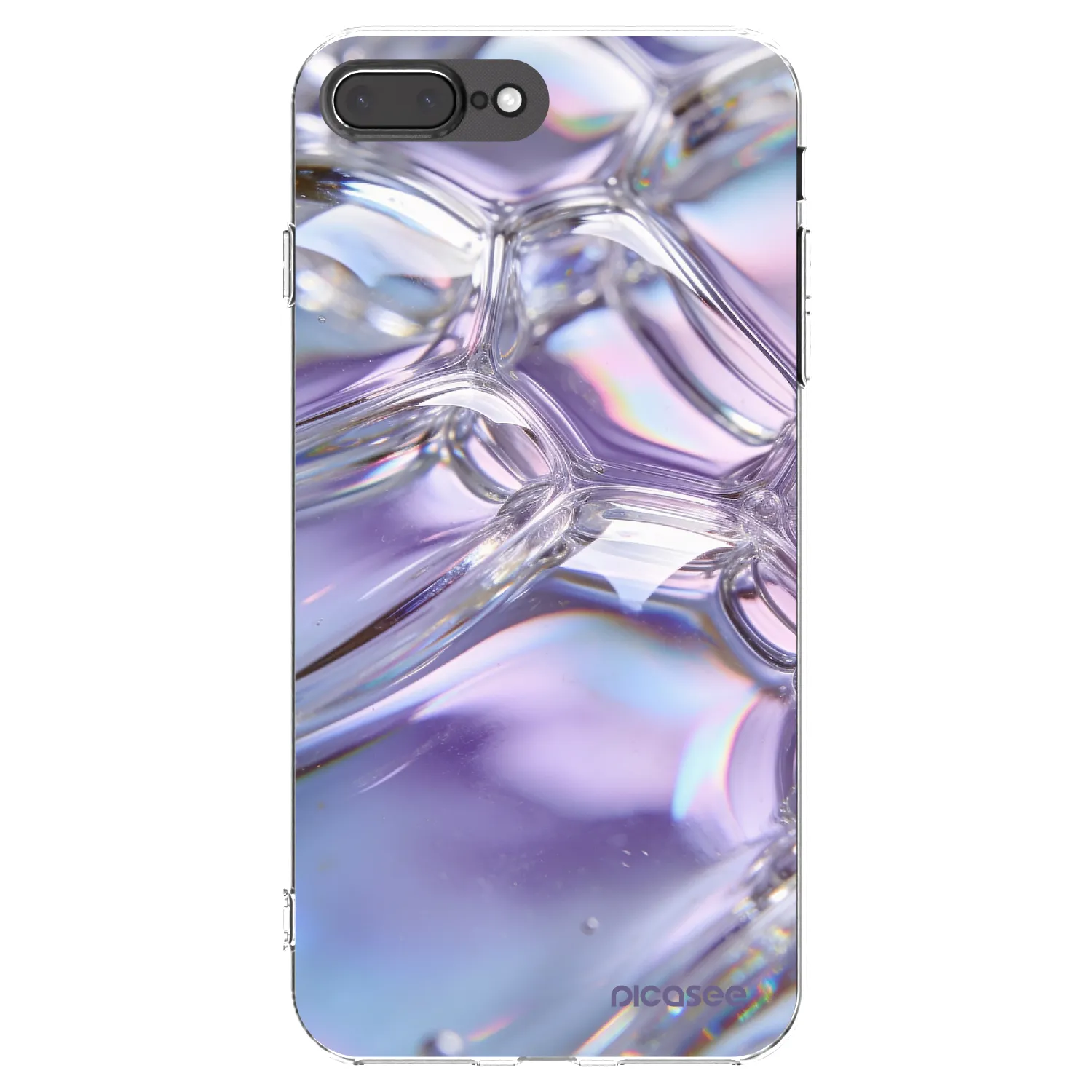 Picasee átlátszó szilikon tok az alábbi mobiltelefonokra Apple iPhone 8 Plus - Iridescent bubbles