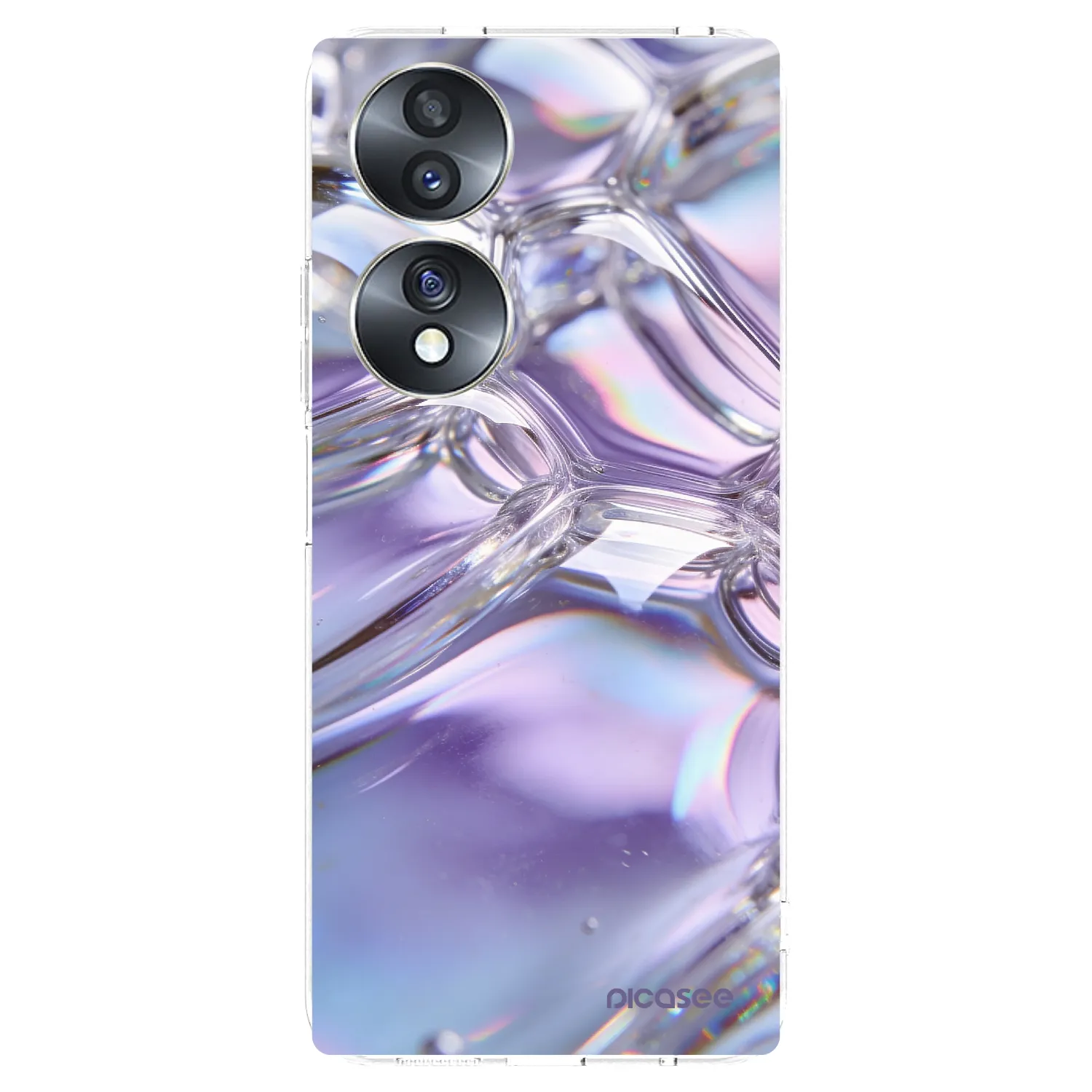 Picasee átlátszó szilikon tok az alábbi mobiltelefonokra Honor 70 - Iridescent bubbles