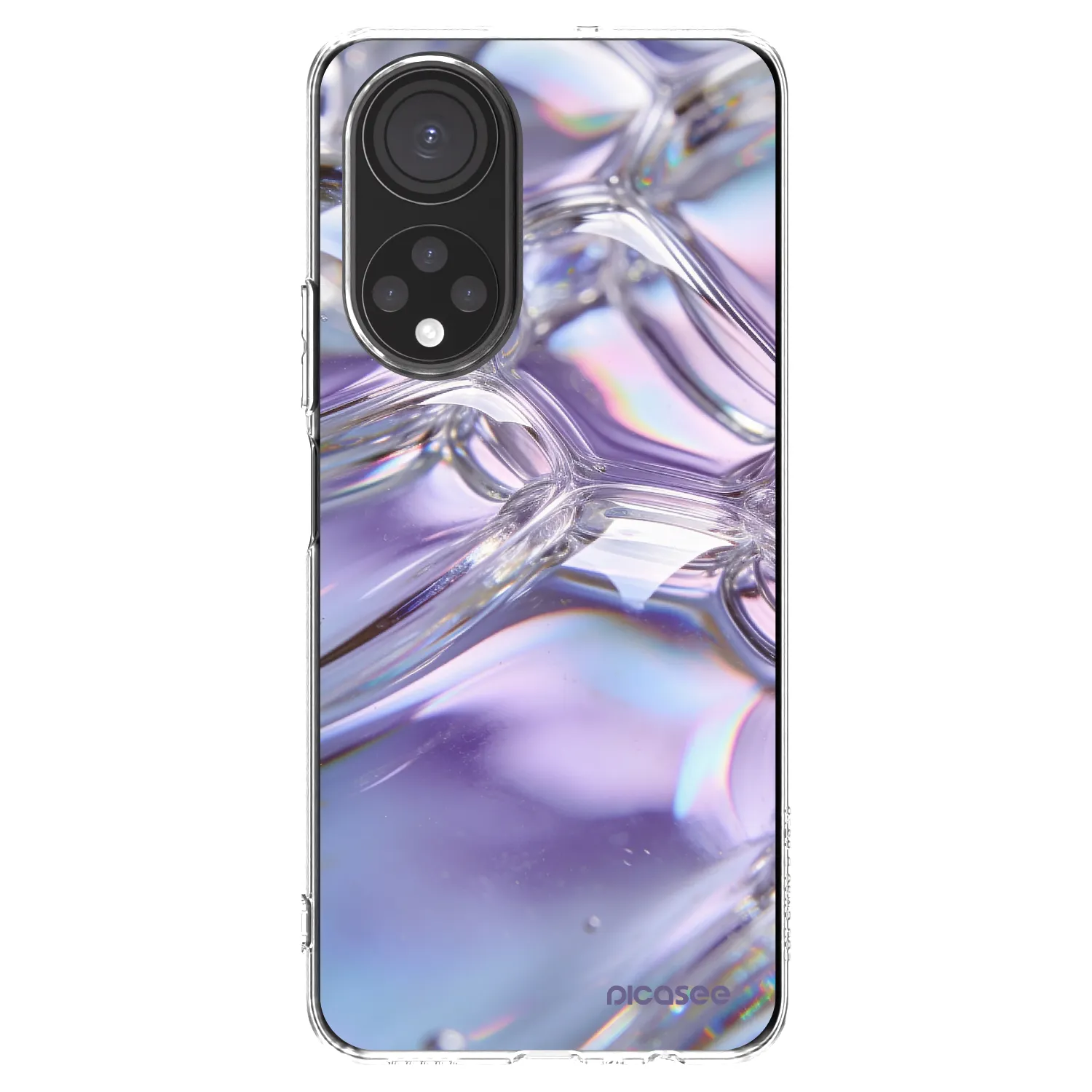Picasee átlátszó szilikon tok az alábbi mobiltelefonokra Honor X7 - Iridescent bubbles