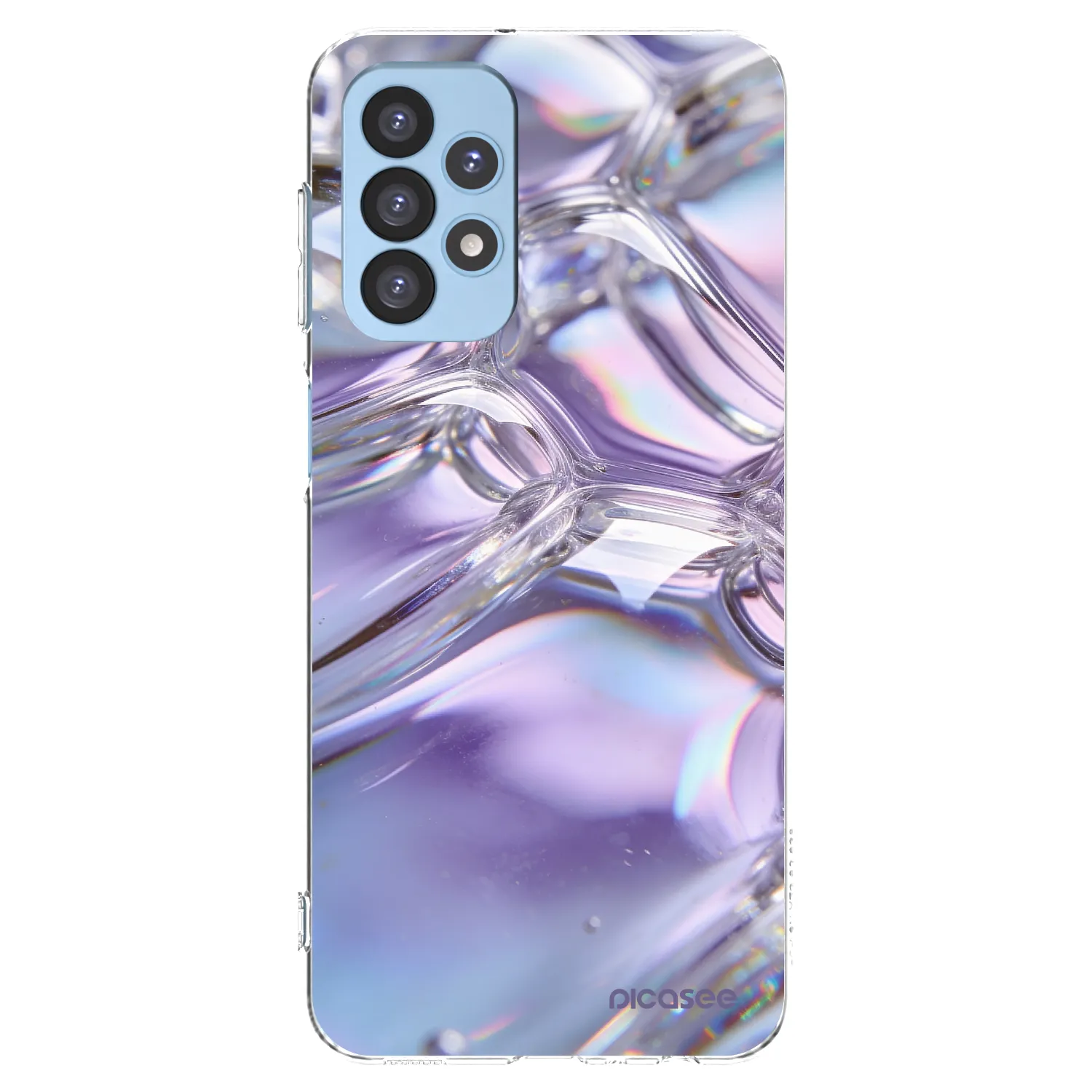 Picasee átlátszó szilikon tok az alábbi mobiltelefonokra Samsung Galaxy A23 A235F 4G - Iridescent bubbles