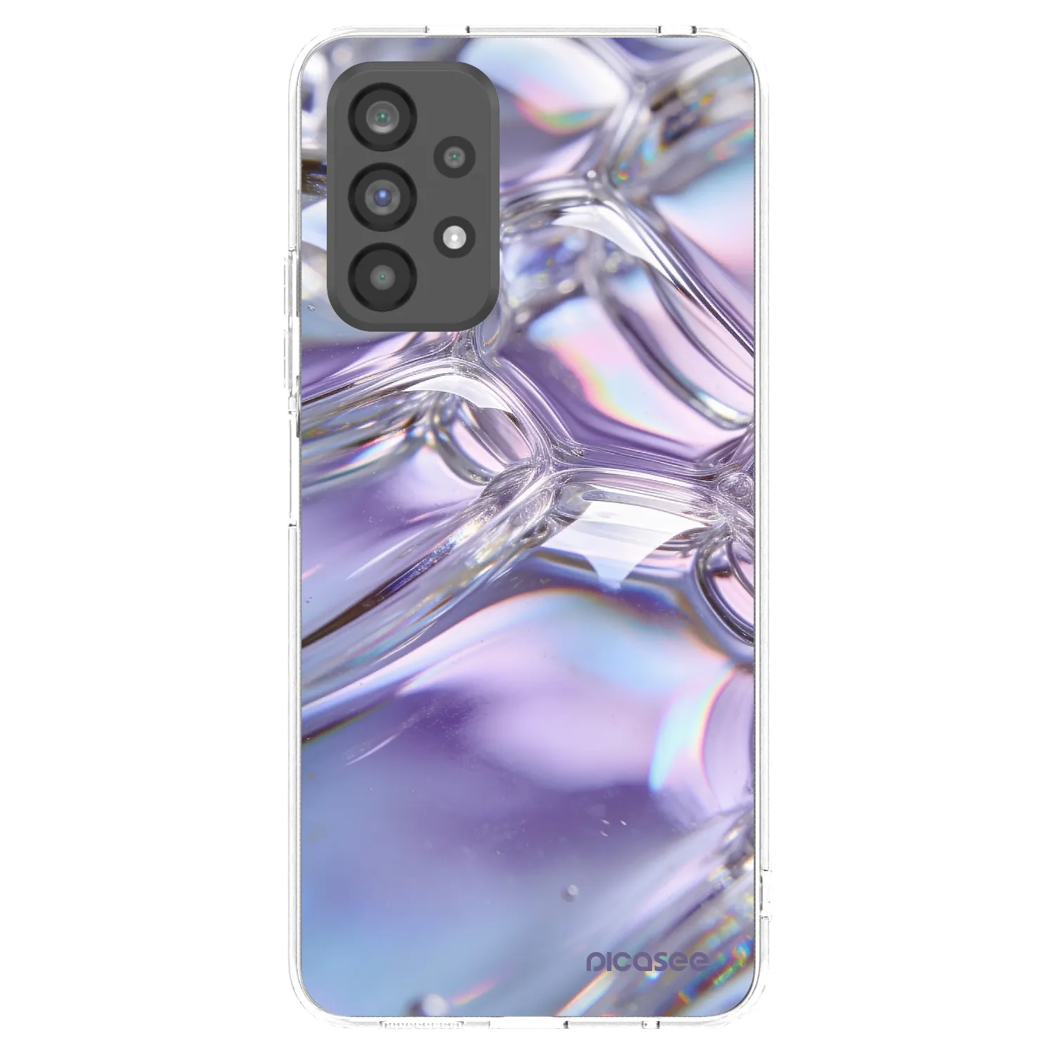 Picasee átlátszó szilikon tok az alábbi mobiltelefonokra Samsung Galaxy A73 5G - Iridescent bubbles