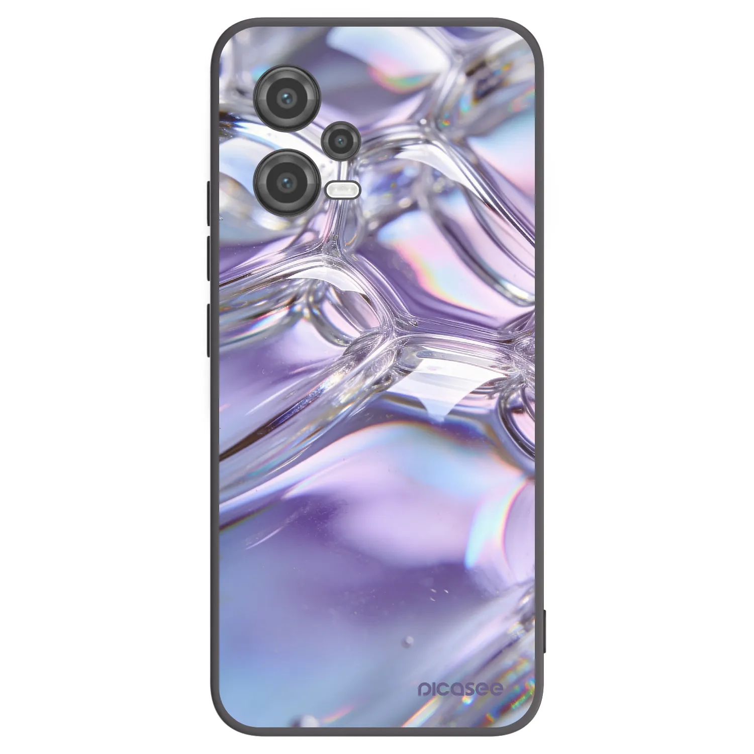Picasee fekete szilikon tok az alábbi mobiltelefonokra Xiaomi Poco X5 - Iridescent bubbles