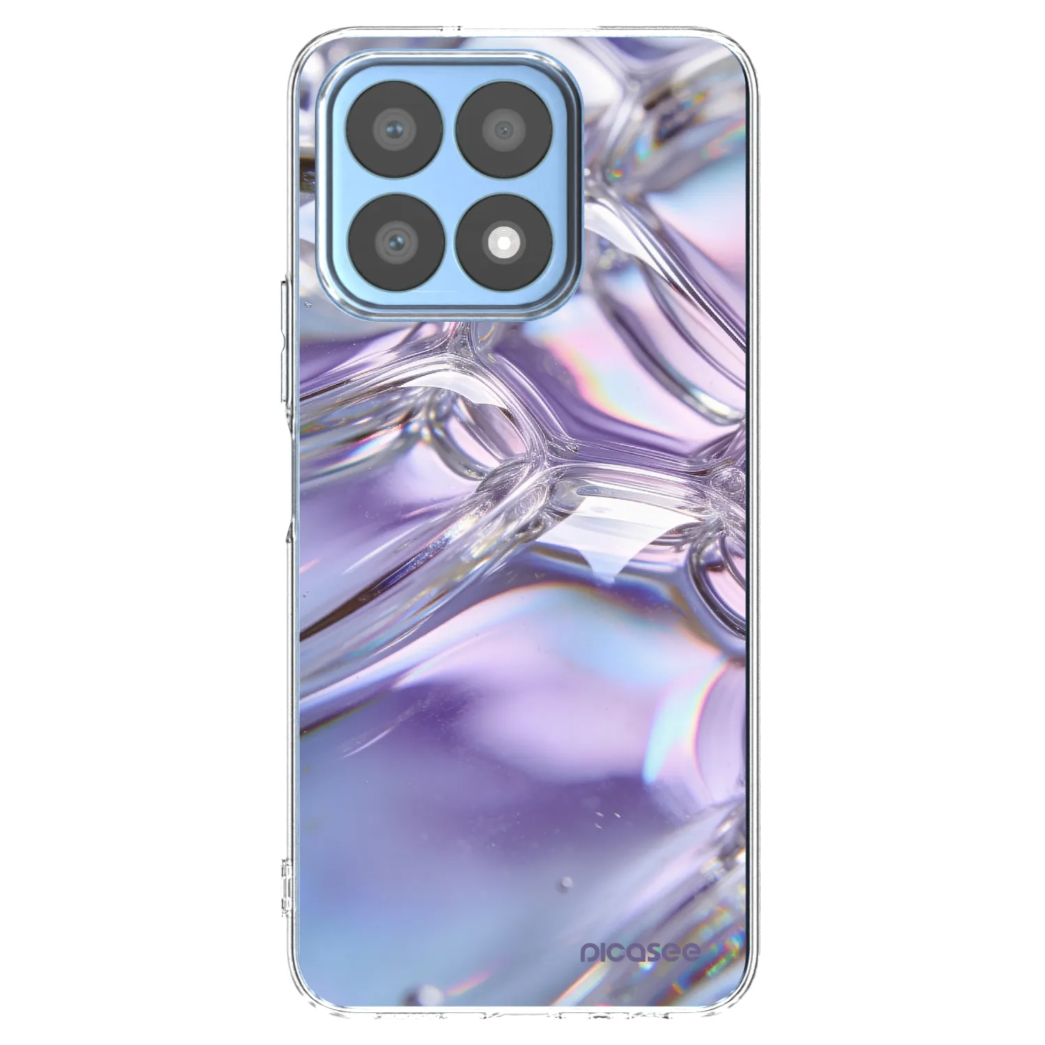 Picasee átlátszó szilikon tok az alábbi mobiltelefonokra Honor X8a - Iridescent bubbles