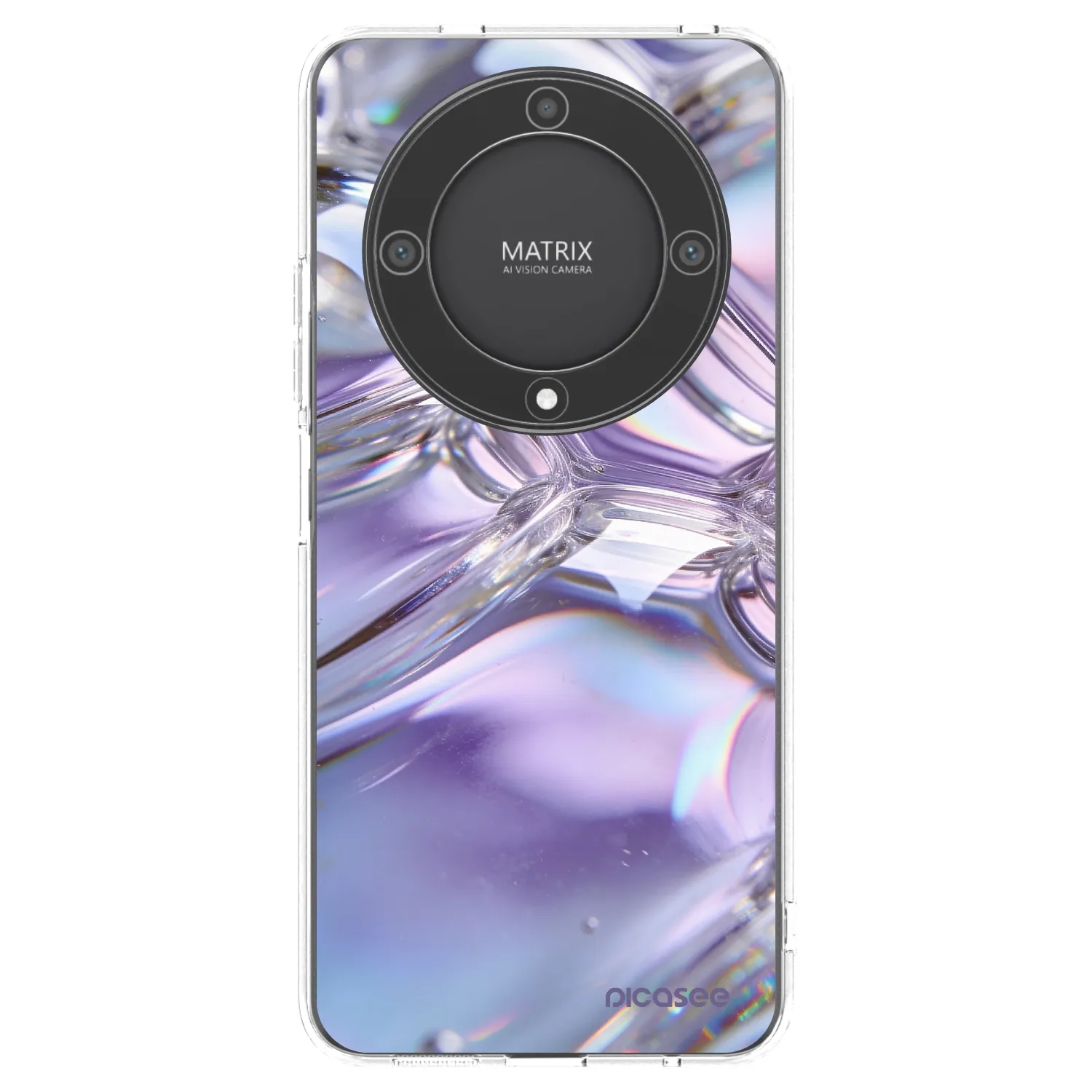Picasee átlátszó szilikon tok az alábbi mobiltelefonokra Honor Magic5 Lite 5G - Iridescent bubbles