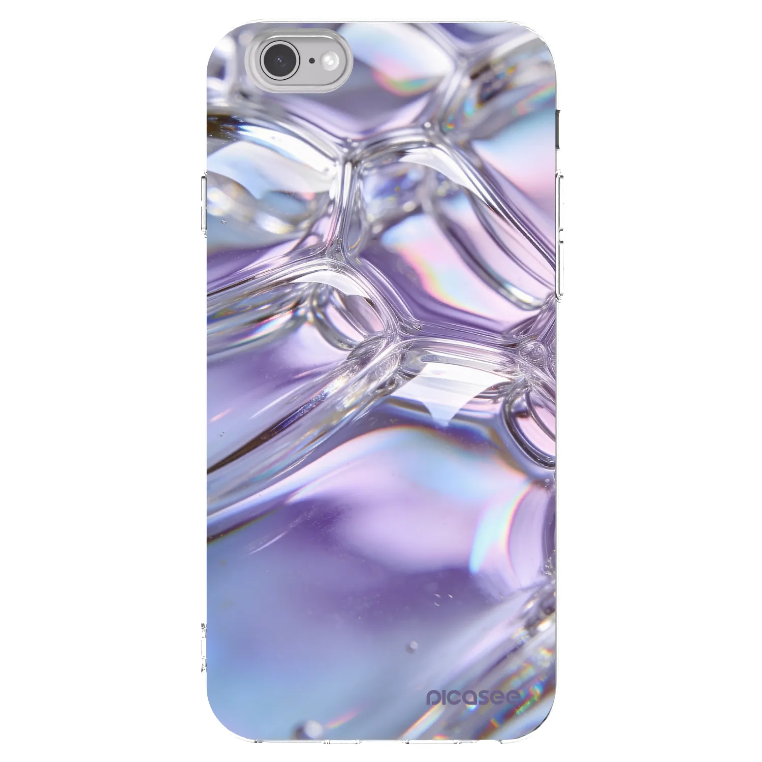Picasee átlátszó szilikon tok az alábbi mobiltelefonokra Apple iPhone 6/6S - Iridescent bubbles