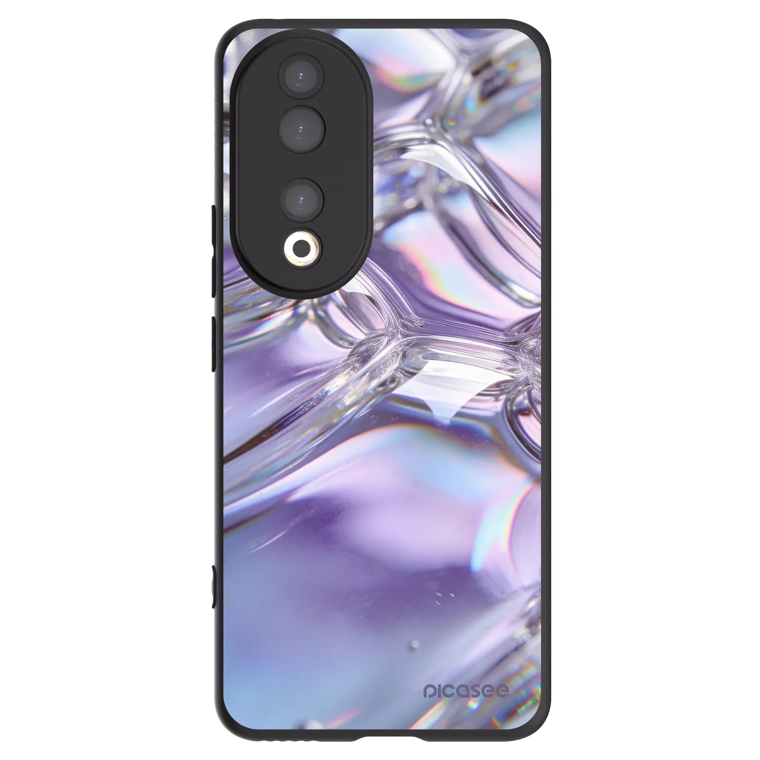 Picasee fekete szilikon tok az alábbi mobiltelefonokra Honor 90 5G - Iridescent bubbles