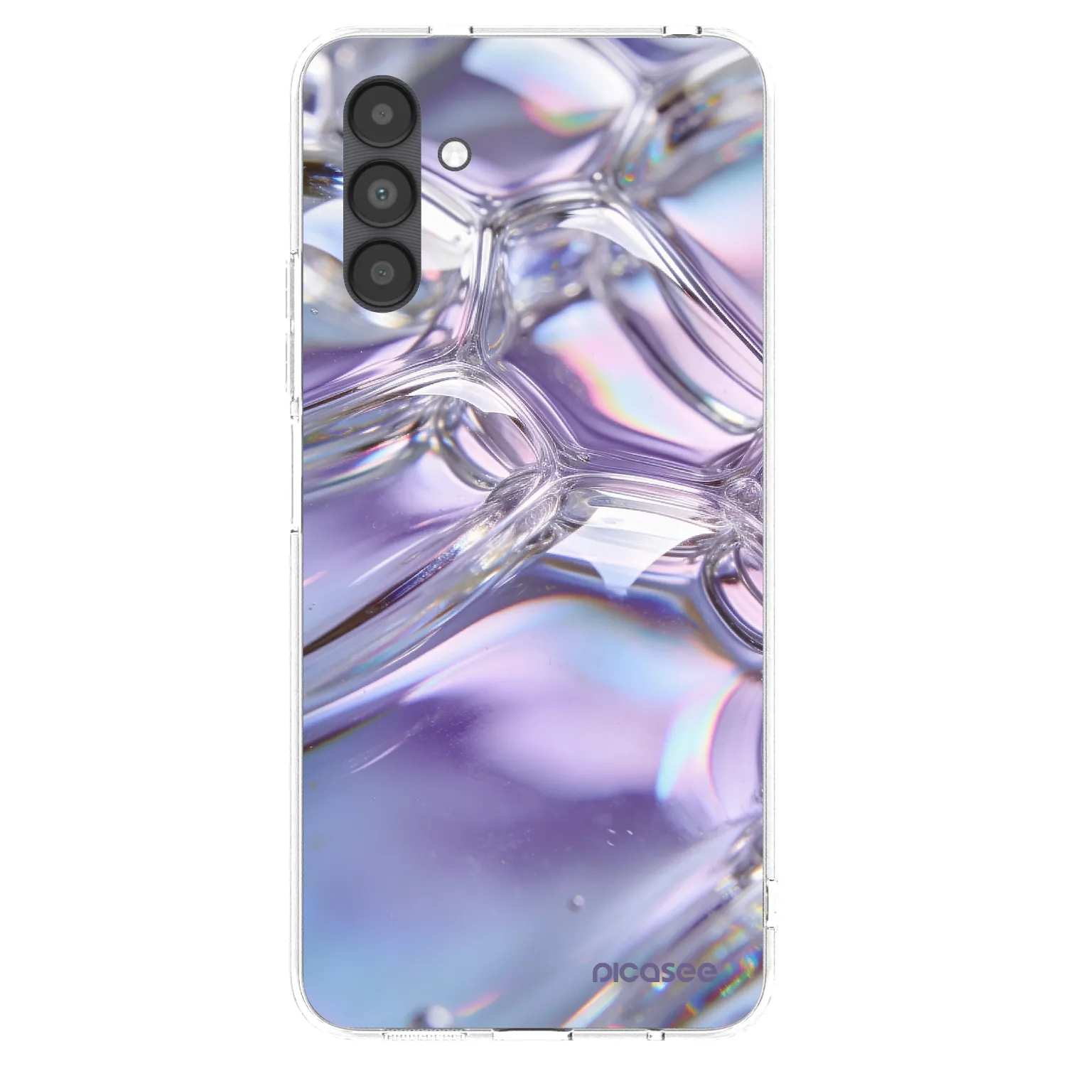 Picasee átlátszó szilikon tok az alábbi mobiltelefonokra Samsung Galaxy A04s A047F - Iridescent bubbles