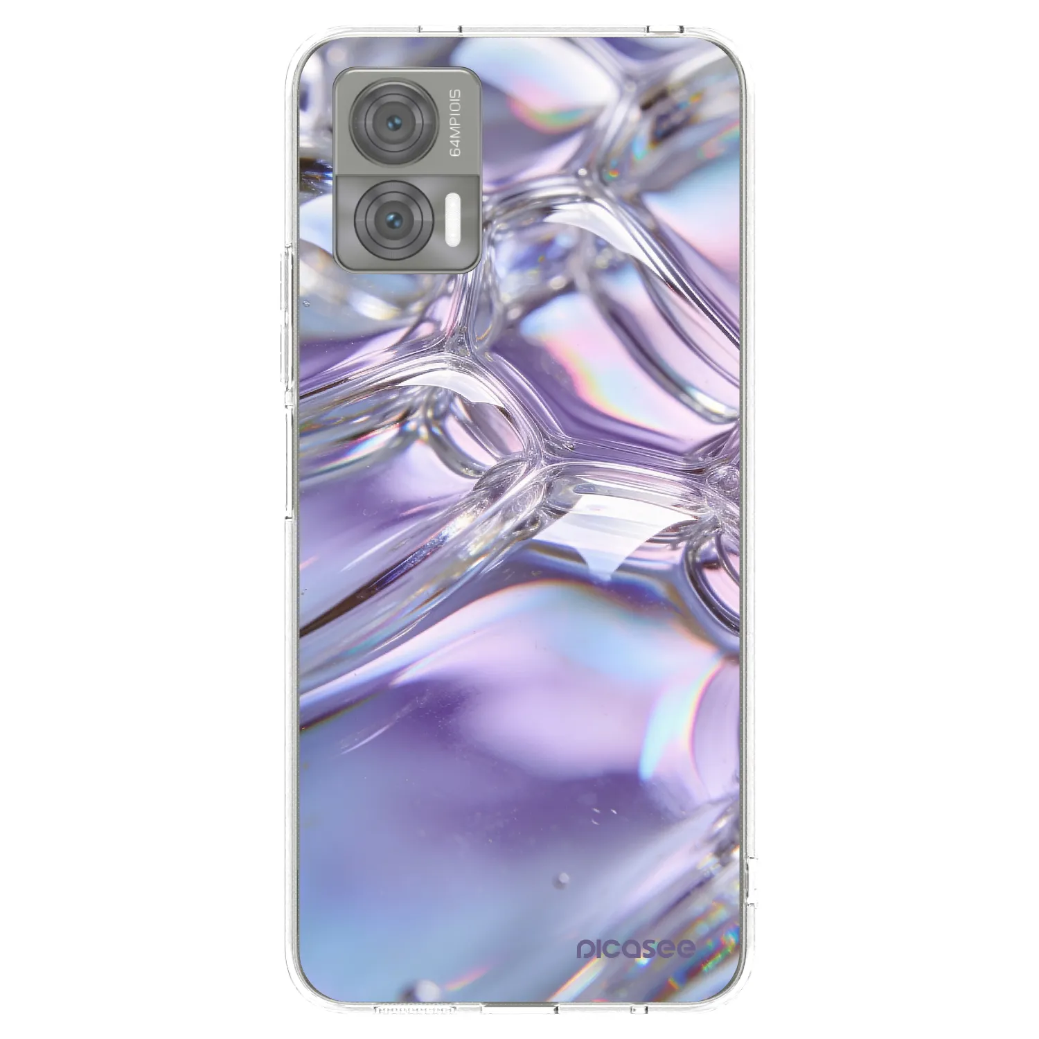 Picasee átlátszó szilikon tok az alábbi mobiltelefonokra Motorola Edge 30 Neo - Iridescent bubbles