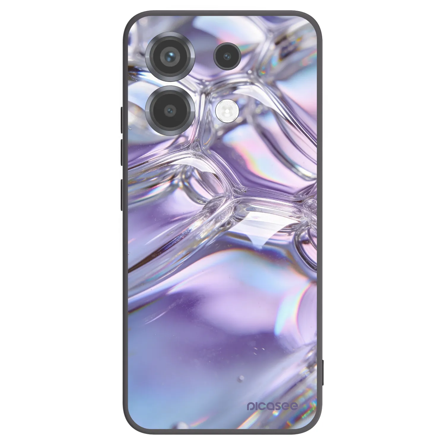 Picasee fekete szilikon tok az alábbi mobiltelefonokra Xiaomi Poco X6 - Iridescent bubbles