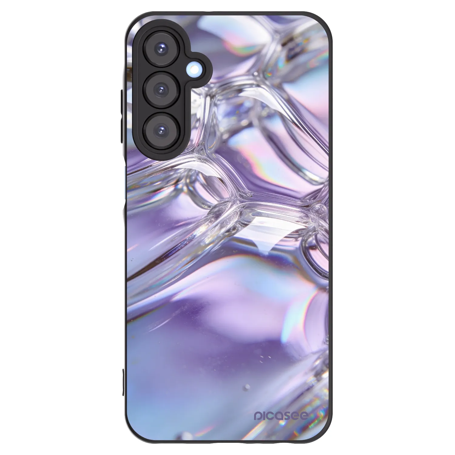 Picasee fekete szilikon tok az alábbi mobiltelefonokra Samsung Galaxy A25 A256B 5G - Iridescent bubbles