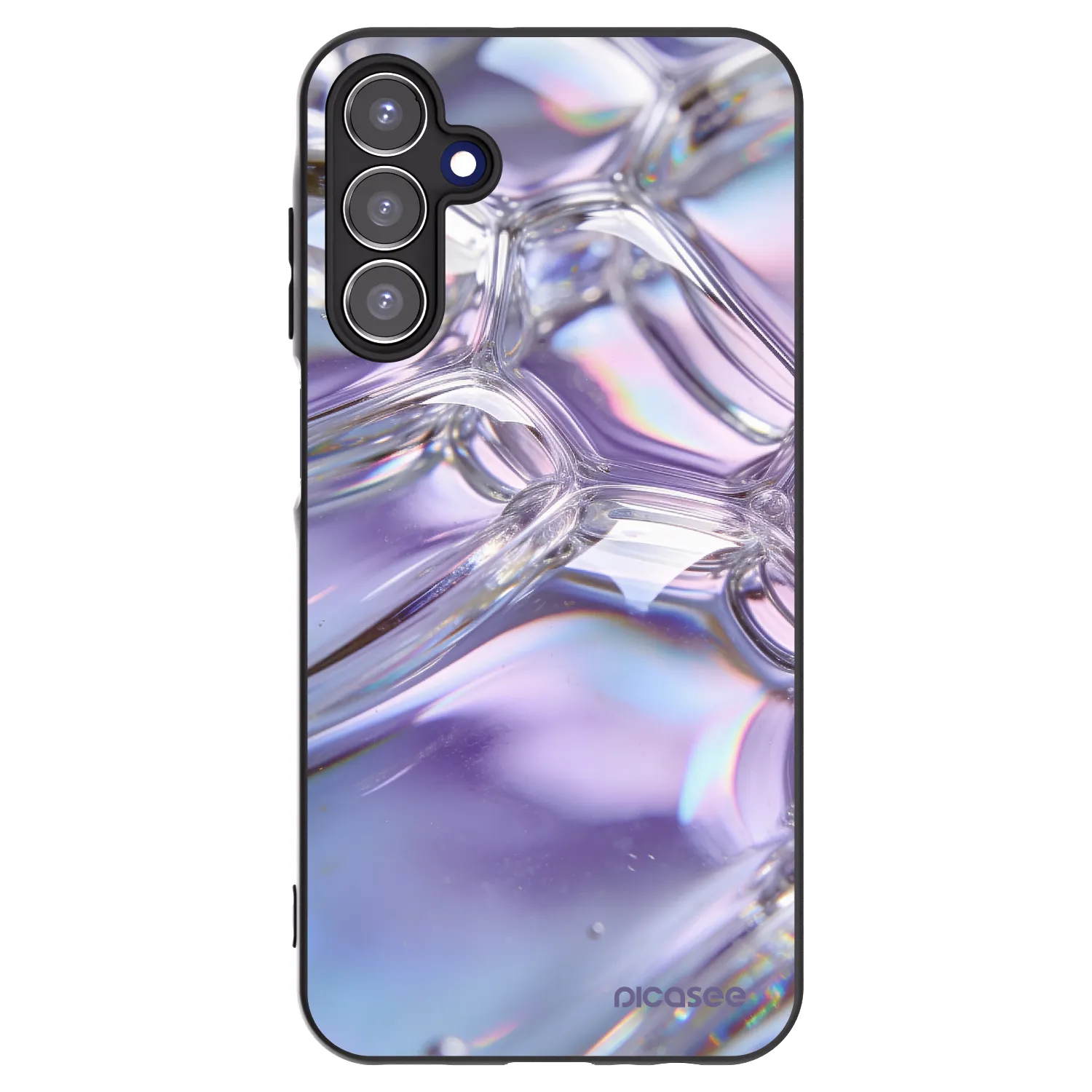 Picasee fekete szilikon tok az alábbi mobiltelefonokra Samsung Galaxy A15 A156B 5G - Iridescent bubbles