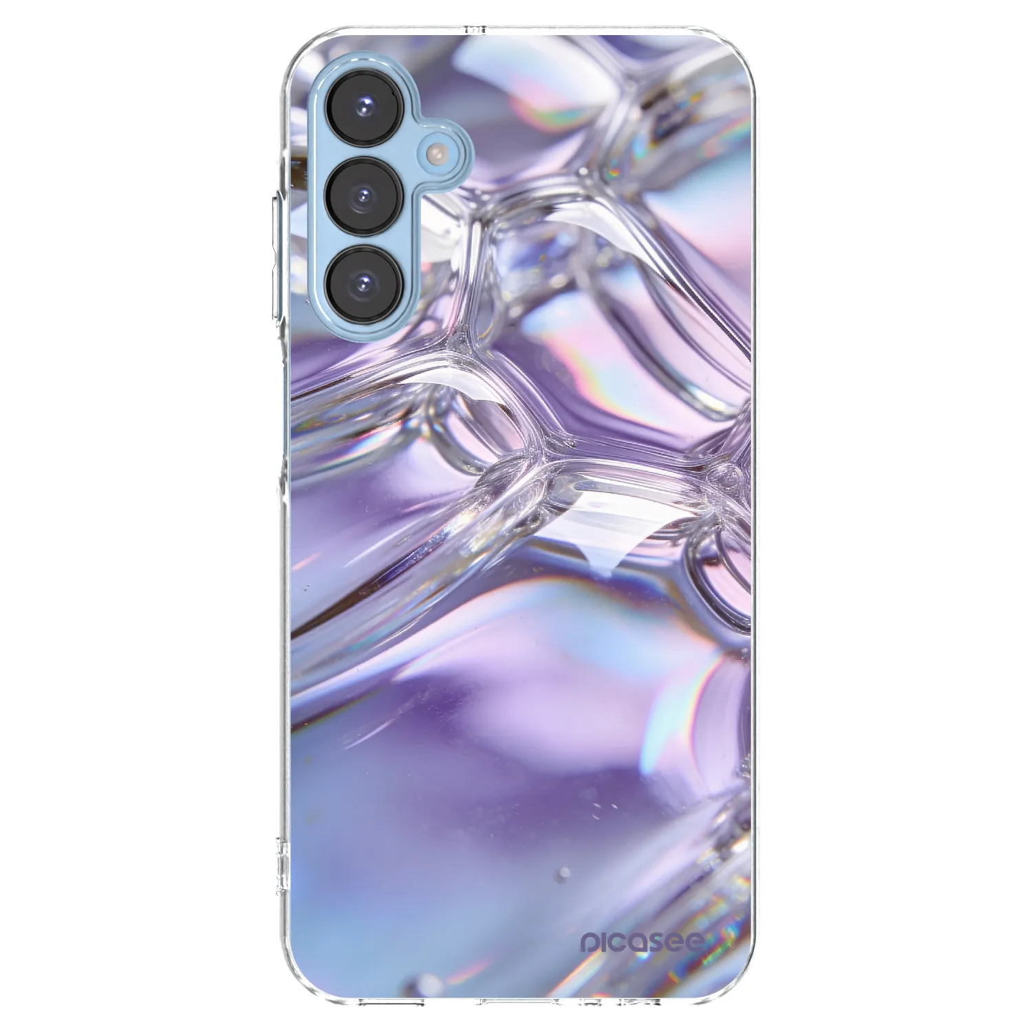 Picasee átlátszó szilikon tok az alábbi mobiltelefonokra Samsung Galaxy A15 A156B 5G - Iridescent bubbles