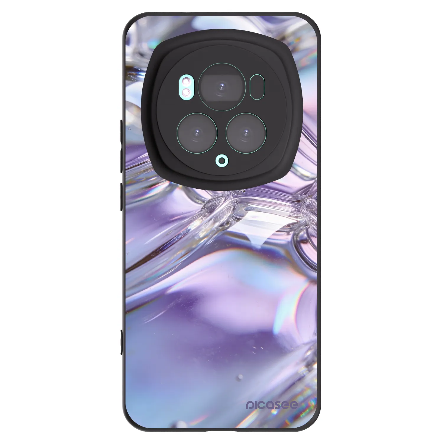 Picasee fekete szilikon tok az alábbi mobiltelefonokra Honor Magic6 Pro - Iridescent bubbles