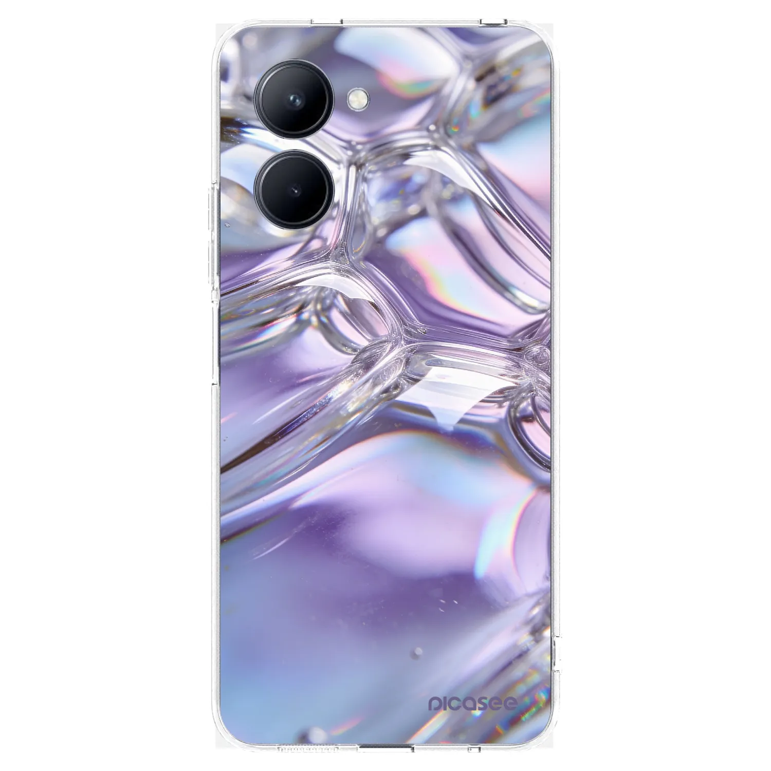 Picasee átlátszó szilikon tok az alábbi mobiltelefonokra Realme C33 (2023) - Iridescent bubbles