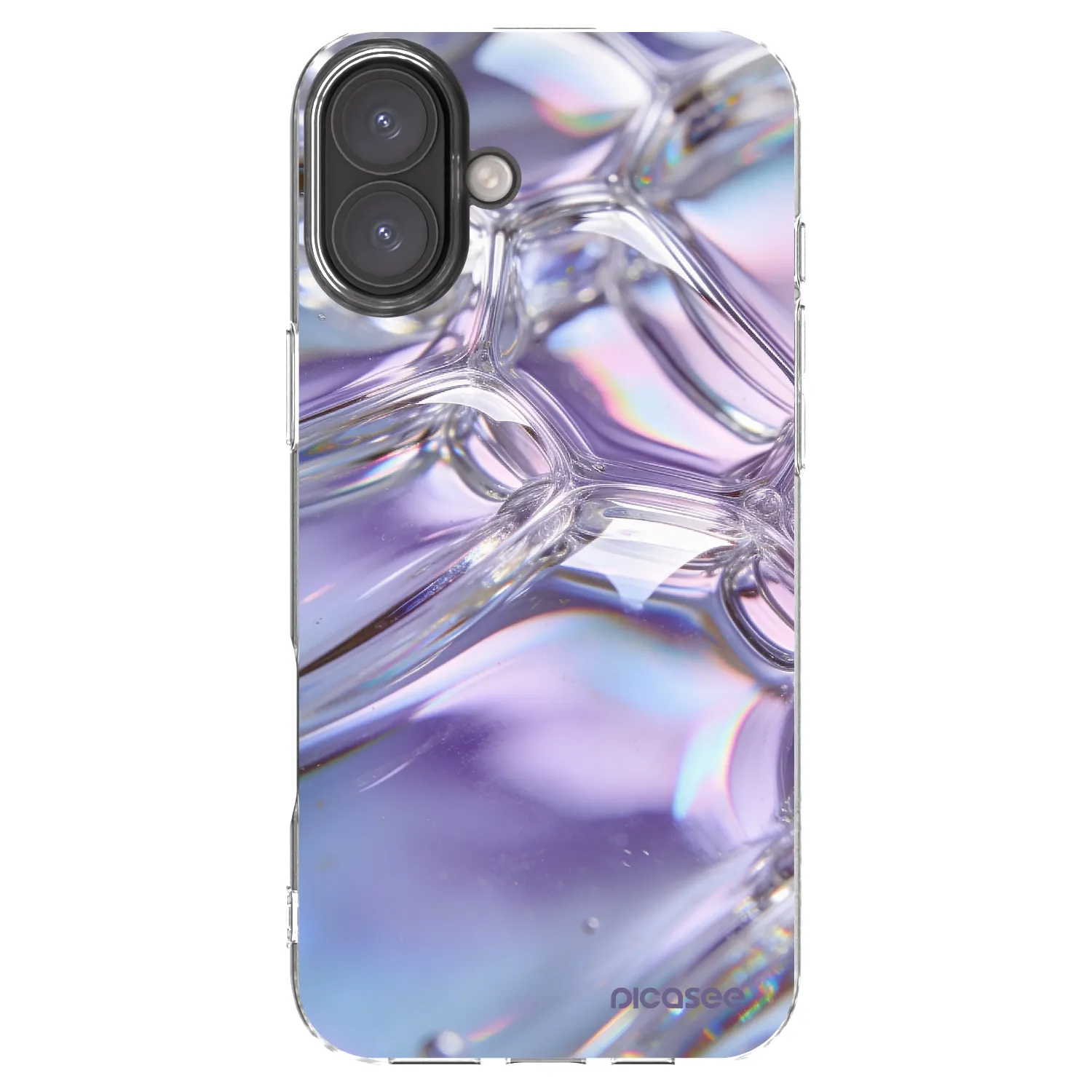 Picasee átlátszó szilikon tok az alábbi mobiltelefonokra Apple iPhone 16 Plus - Iridescent bubbles