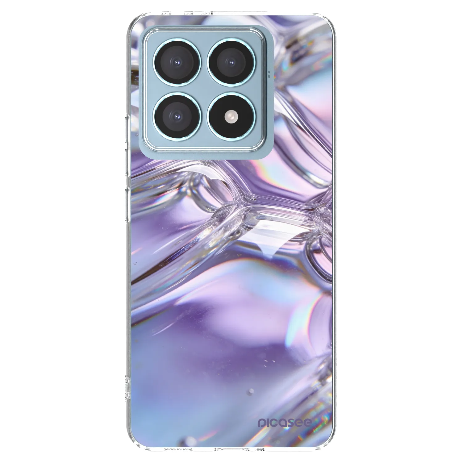 Picasee átlátszó szilikon tok az alábbi mobiltelefonokra Xiaomi 14T Pro - Iridescent bubbles