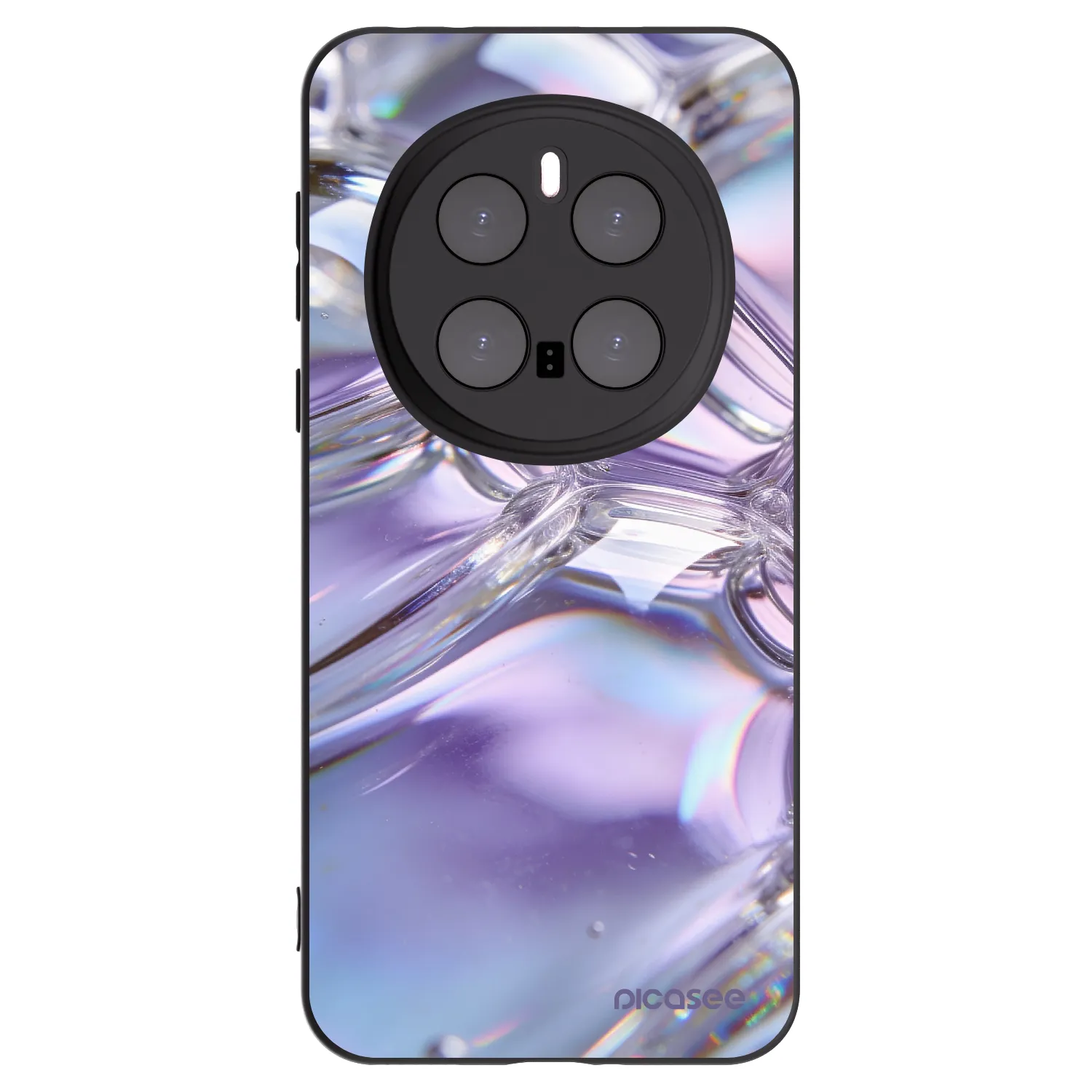 Picasee fekete szilikon tok az alábbi mobiltelefonokra Honor Magic7 Pro 5G - Iridescent bubbles