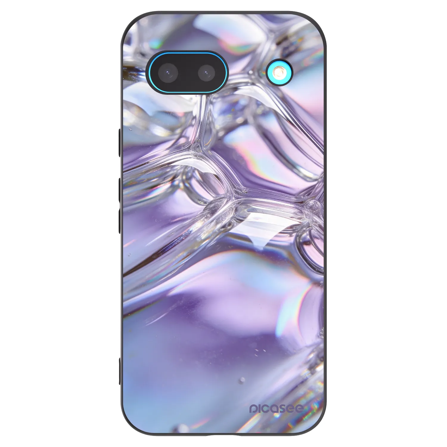Picasee fekete szilikon tok az alábbi mobiltelefonokra Google Pixel 8 - Iridescent bubbles