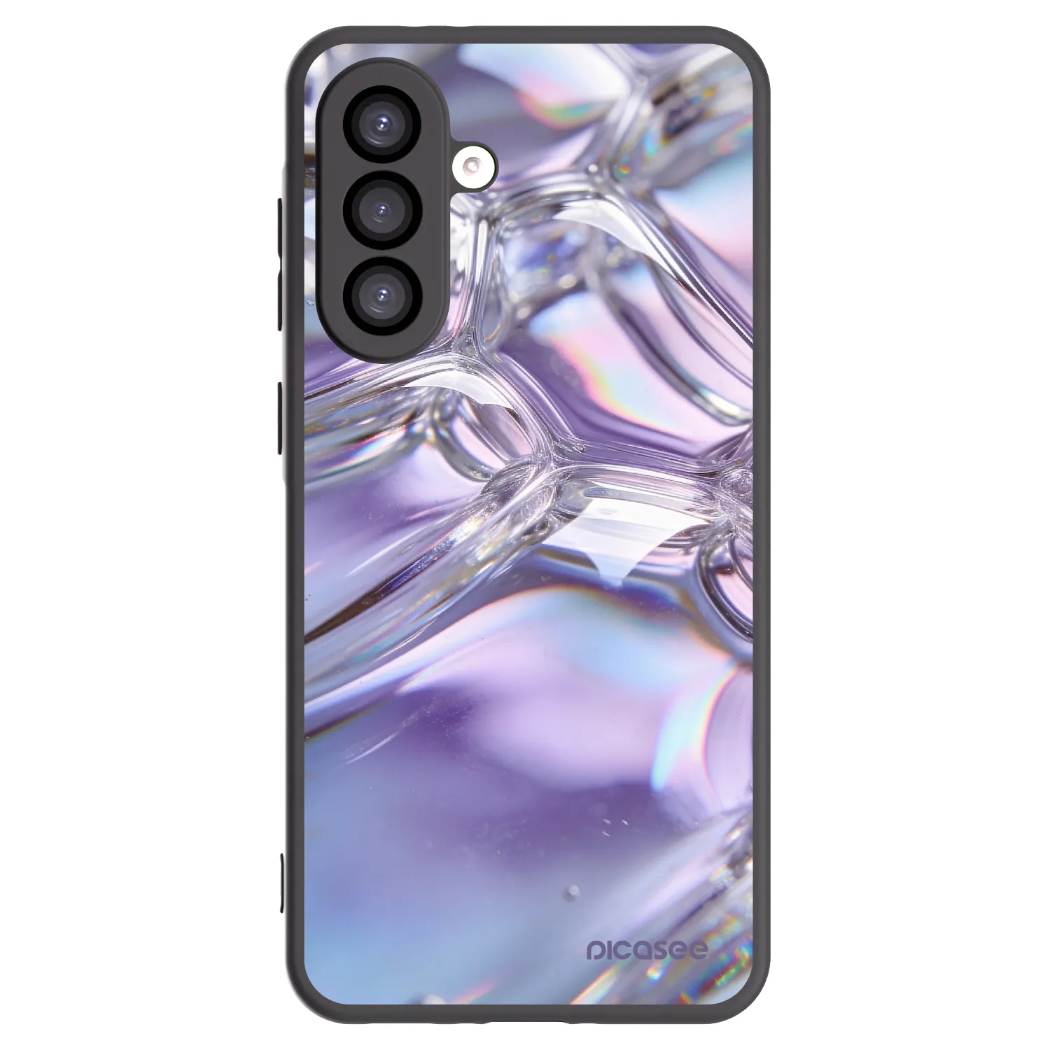 Picasee fekete szilikon tok az alábbi mobiltelefonokra Samsung Galaxy A26 5G A266B - Iridescent bubbles