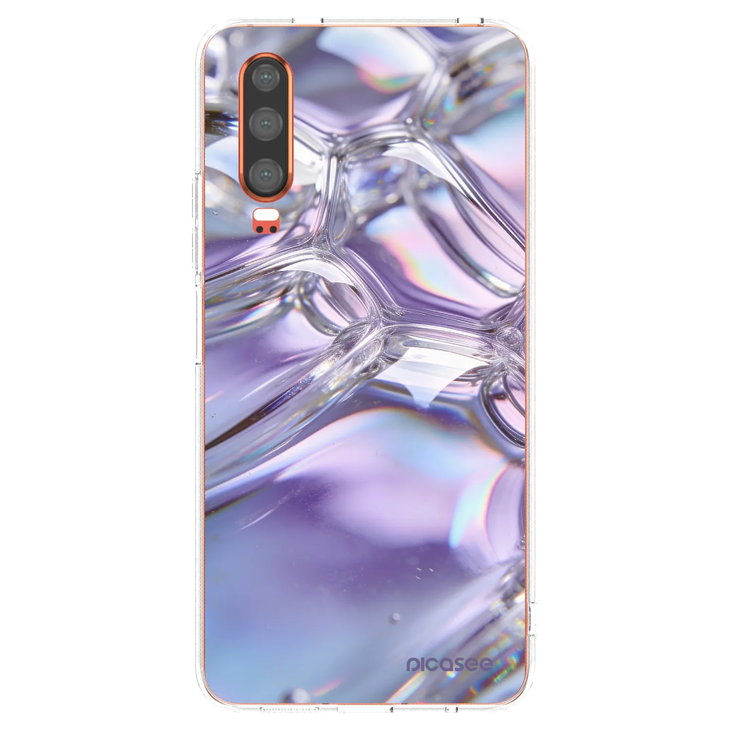 Picasee átlátszó szilikon tok az alábbi mobiltelefonokra Huawei P30 - Iridescent bubbles