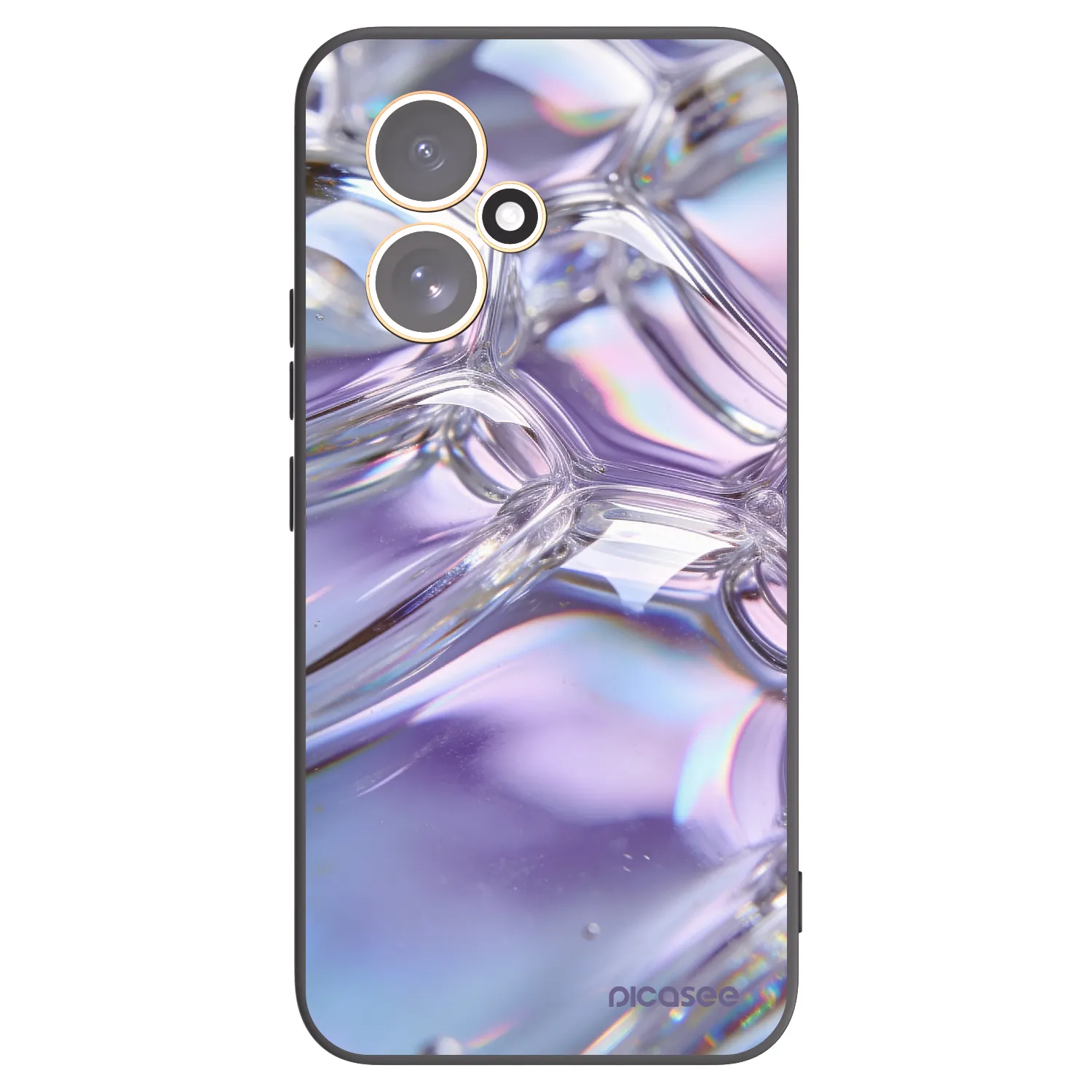 Picasee fekete szilikon tok az alábbi mobiltelefonokra Honor 400 5G - Iridescent bubbles