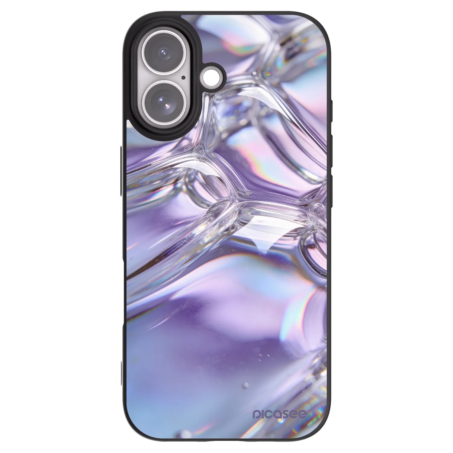 Picasee fekete szilikon tok az alábbi mobiltelefonokra Apple iPhone 17 - Iridescent bubbles