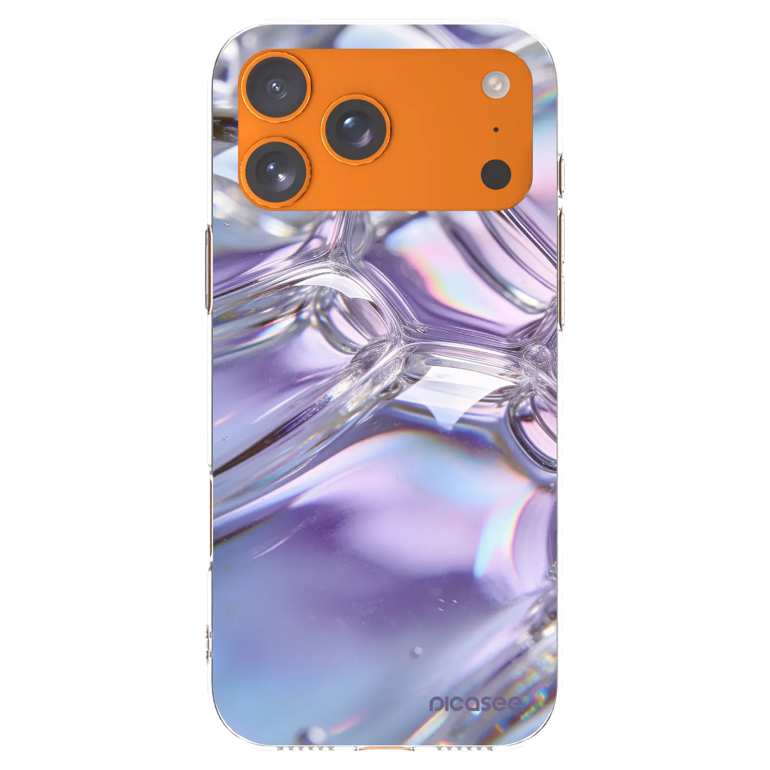 Picasee átlátszó szilikon tok az alábbi mobiltelefonokra Apple iPhone 17 Pro Max - Iridescent bubbles