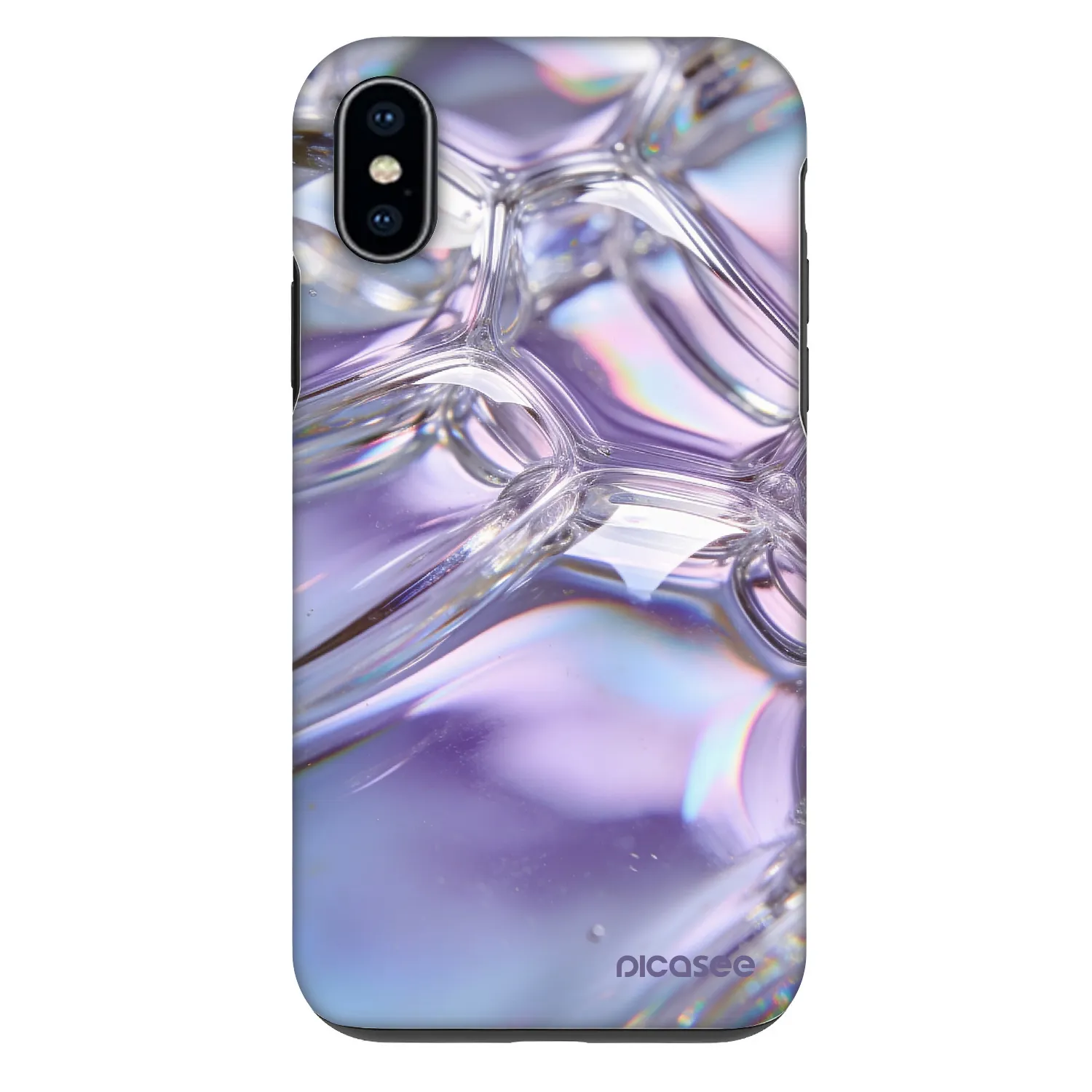 Picasee Fashion Case Apple iPhone X/XS - Iridescent bubbles